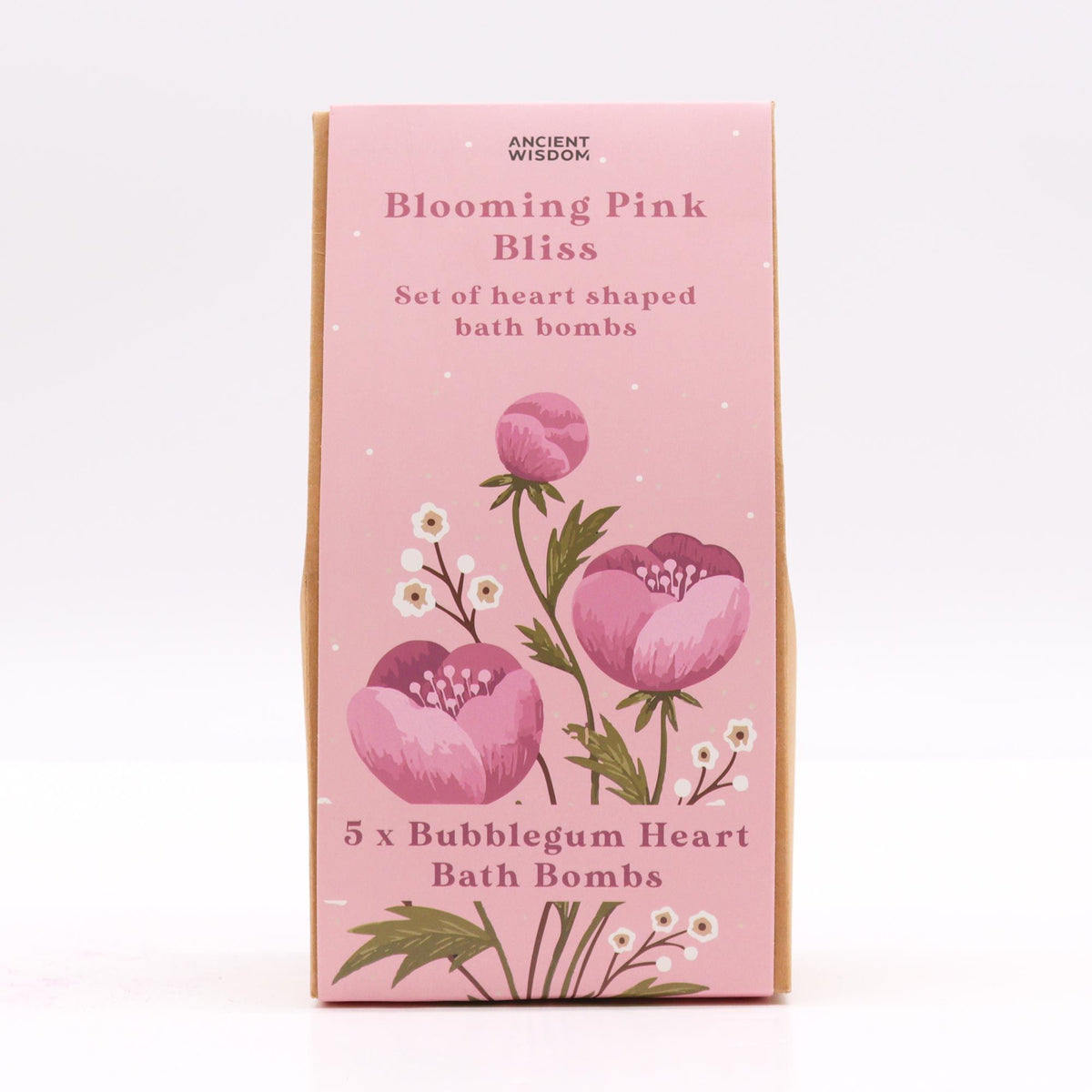 Blooming Pink Bliss Bath Heart Gift Set | Vegan Bath Bombs | Valentine's & Birthday Gift