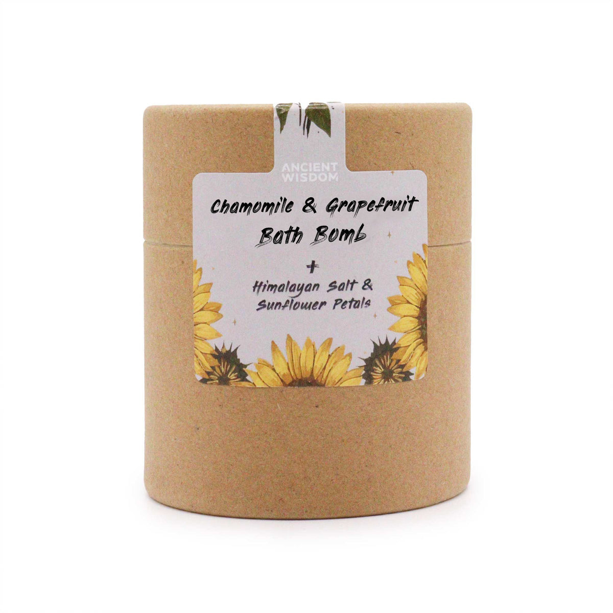 Sunflower Serenity Aromatherapy Bath Set | Chamomile & Grapefruit Bath Bomb | Himalayan Salt | Sunflower Petals | Vegan Gift