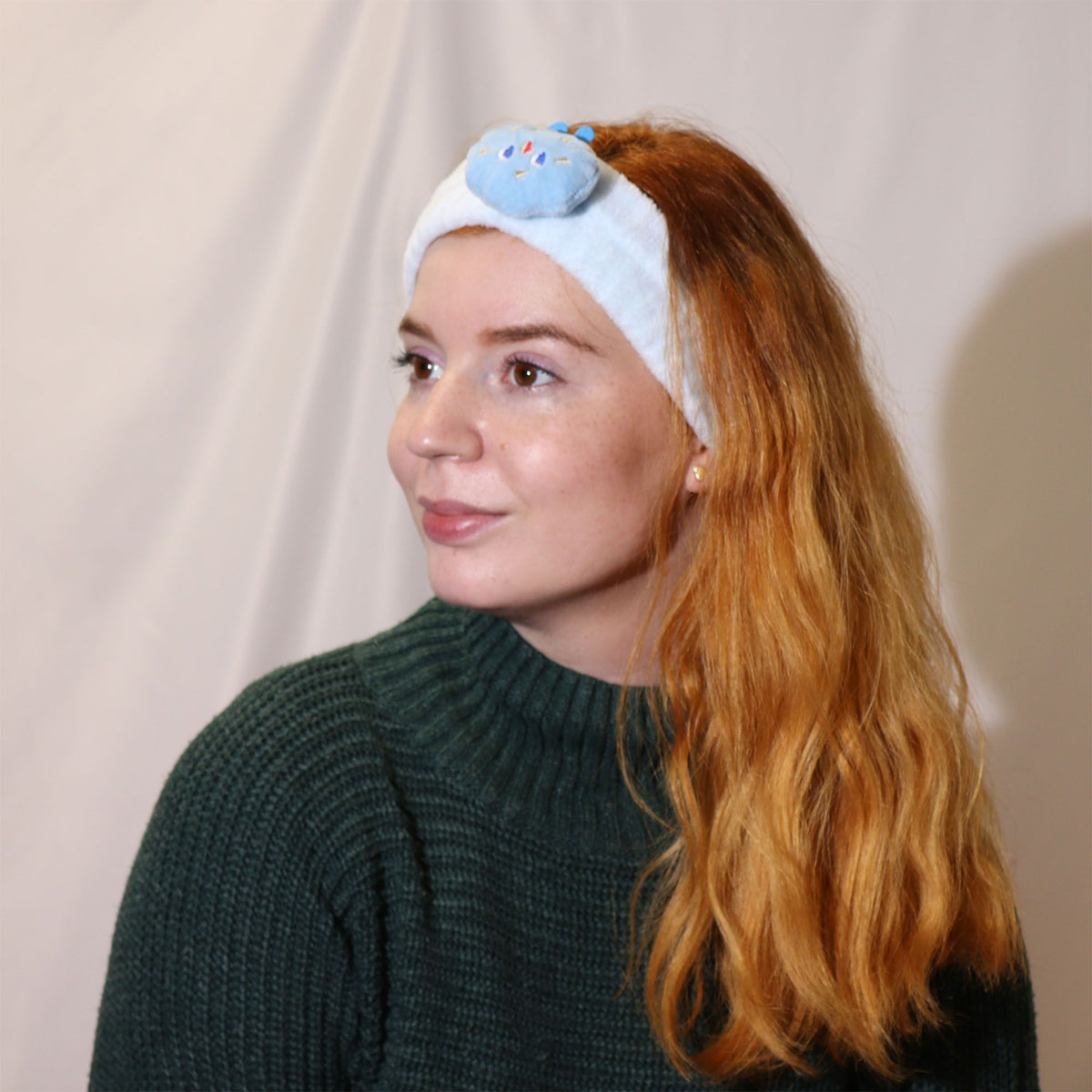 Toast & Friends Makeup Headbands | Quirky Skincare Set of 5 | Soft Flannel | Amber & Calm