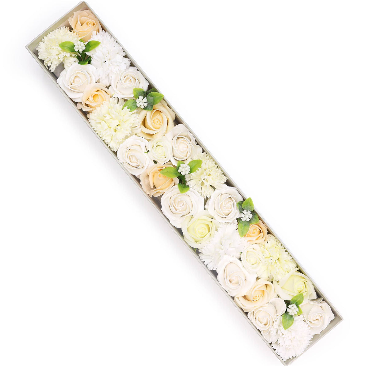 Wedding Blessings Soap Flower Extra Long Gift Box | White & Ivory | Luxury Bridal Gift