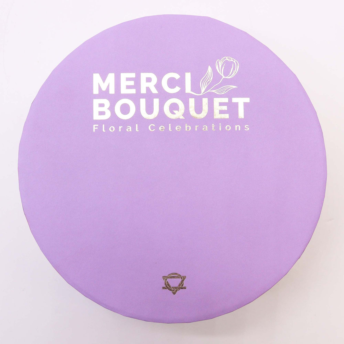 Lavender Rose & Carnation Soap Flower Round Gift Box | Luxury Floral Gift | Amber & Calm