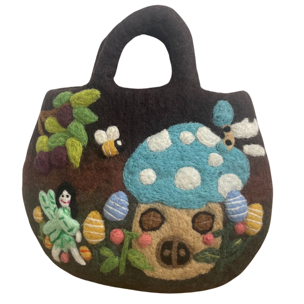 Fairy Garden Felted Bag | Handmade in Nepal | Fair Trade