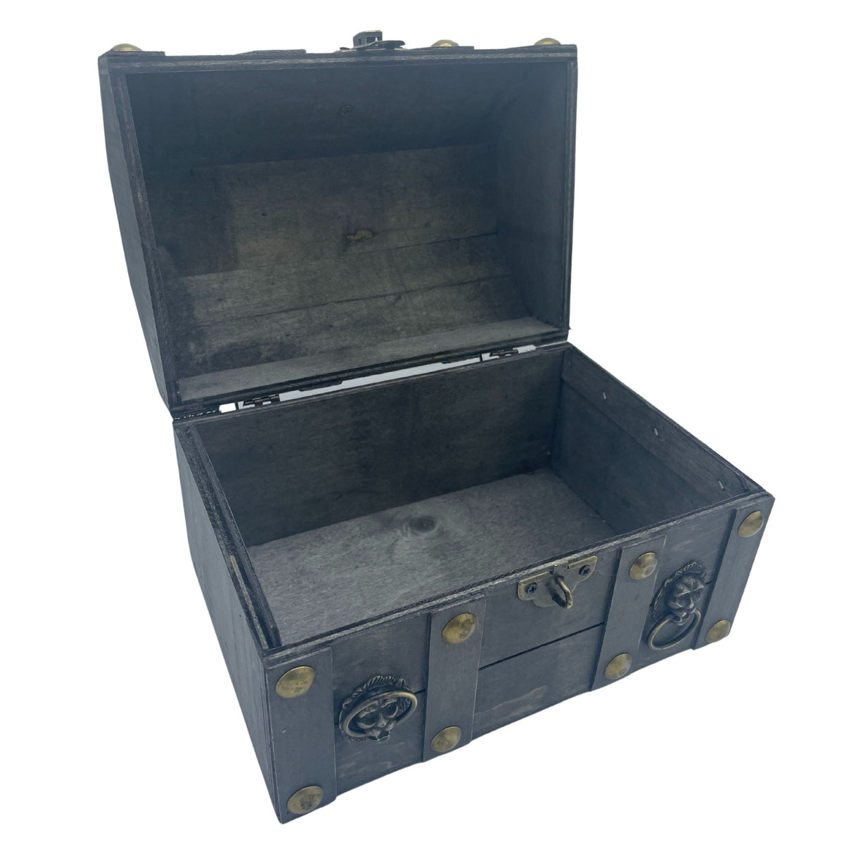 Grey Large Treasure Chest | Vintage Style Storage Box | Boho Home Decor | Keepsake & Trinket Box