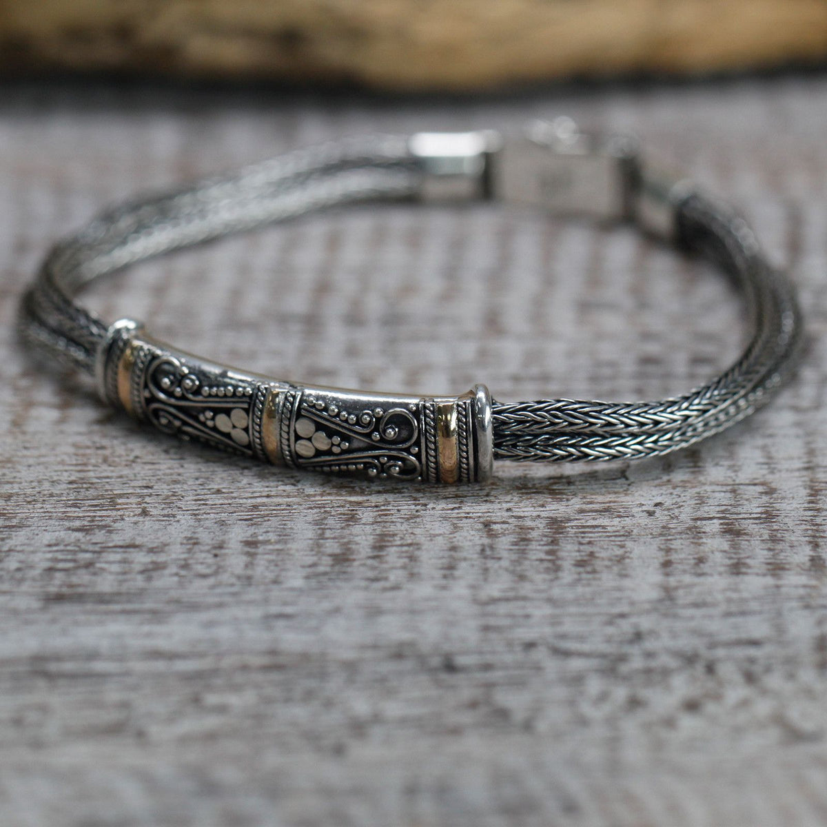 Twin Chain Bracelet — 18k Gold & 925 Silver | Handmade in Indonesia | Unisex