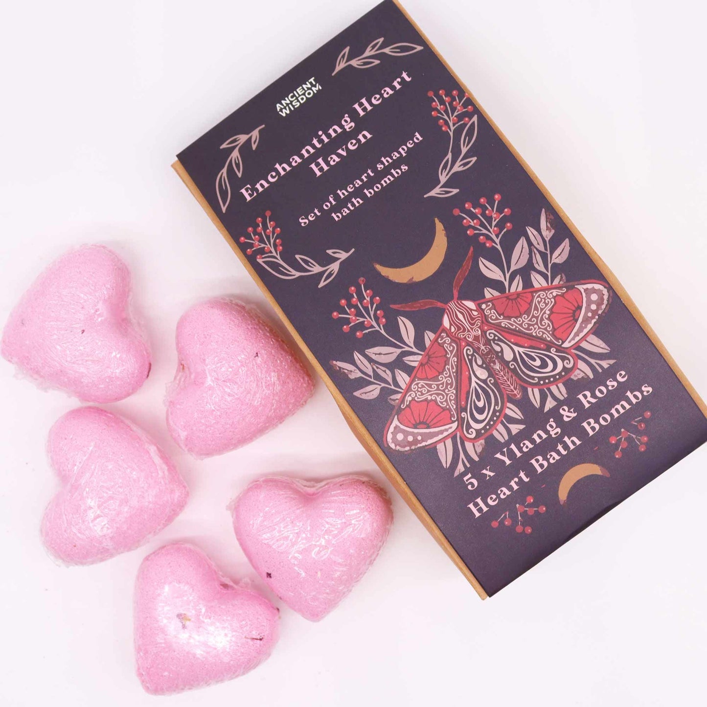 Enchanting Heart Heaven Bath Heart Gift Set | Ylang & Rose | Vegan Valentine's Gift