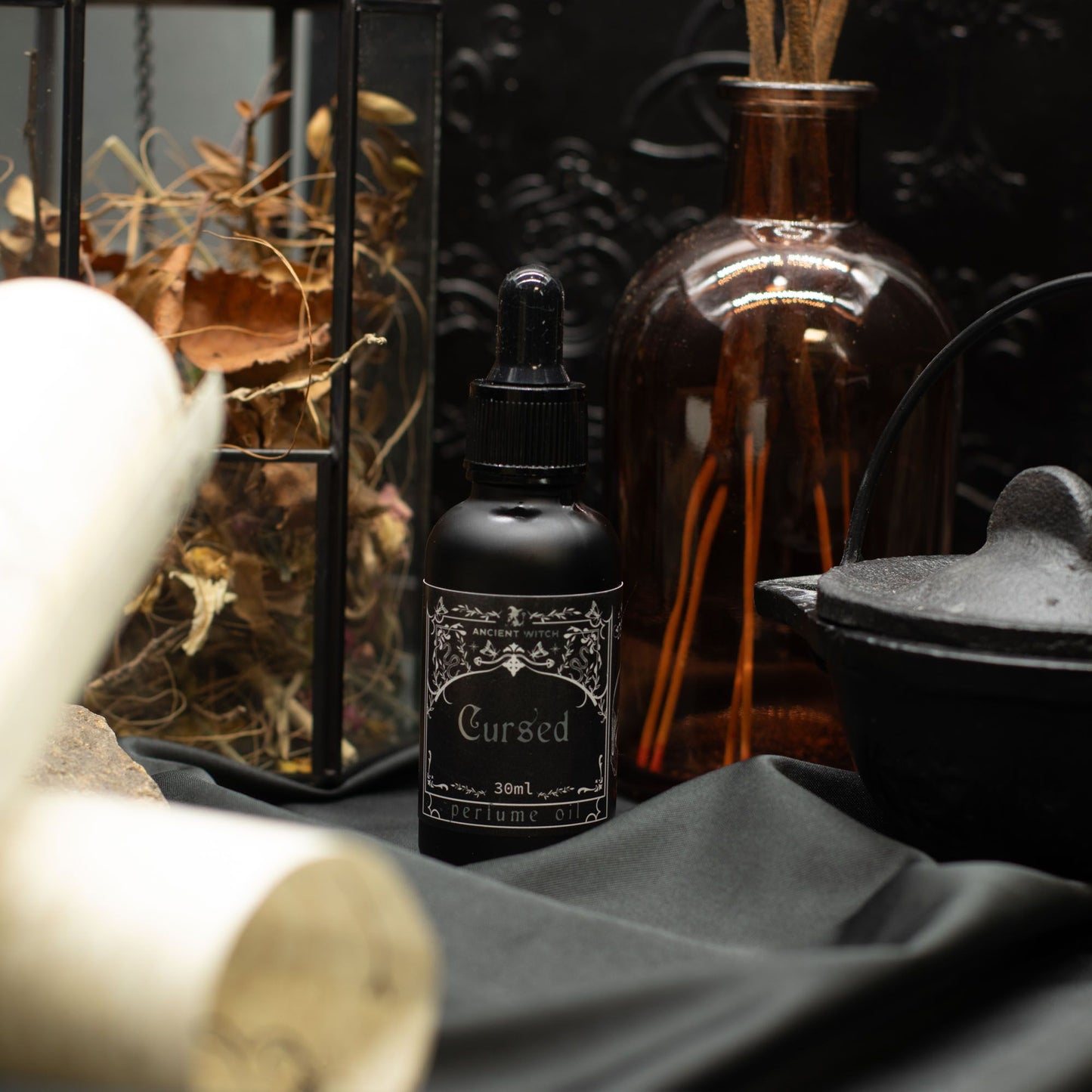 Ancient Witch Cursed Perfume Oil | Dark Spicy Fragrance | Black Pepper & Amber