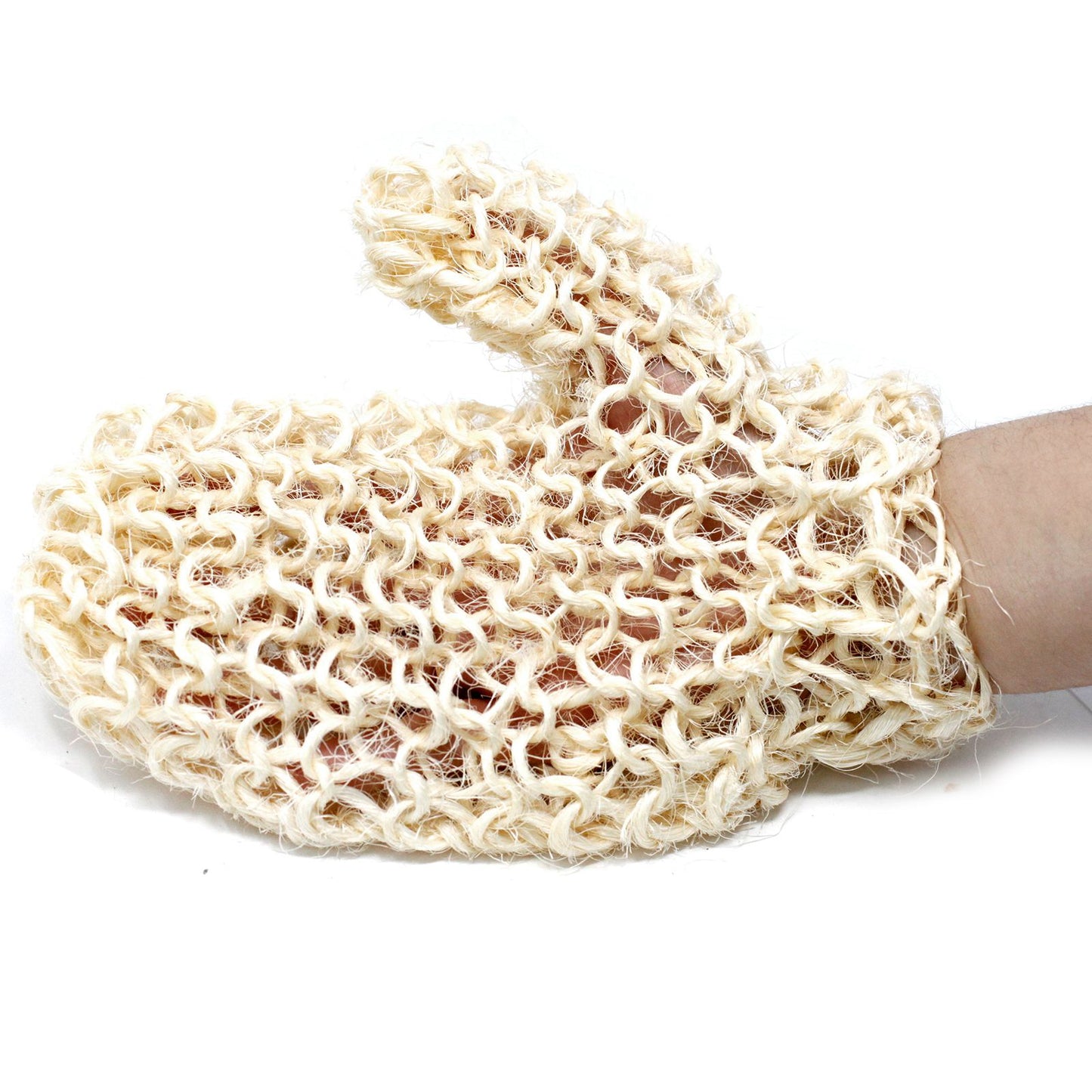 Sisal Exfoliating Glove & Body Scrub | Natural Bath Mitt | Amber & Calm