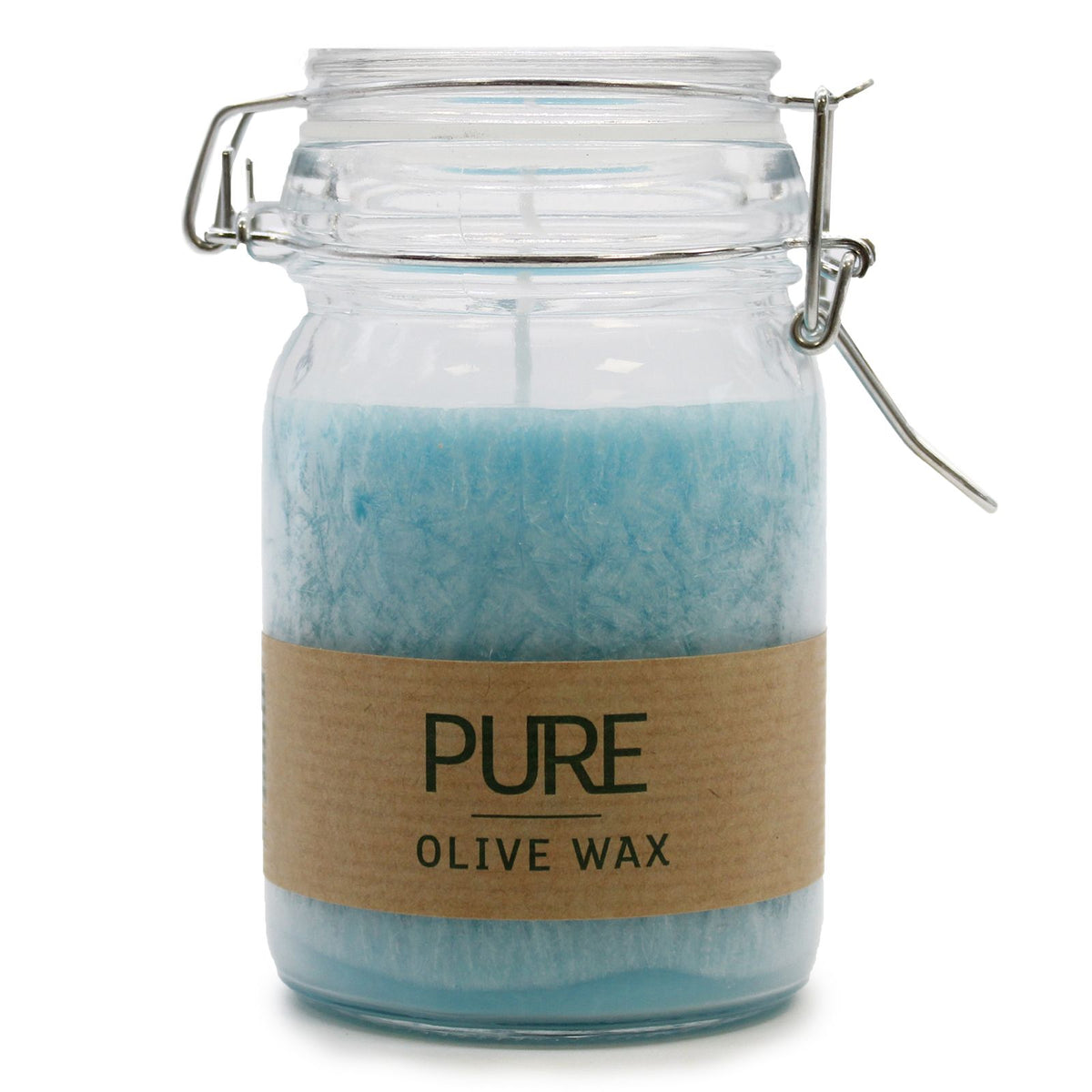 Pure Olive Wax Jar Candle – Turquoise | Natural Home Fragrance Gift