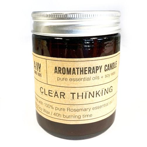 Rosemary Essential Oil Soy Candle | Clear Thinking Aromatherapy Candle Gift