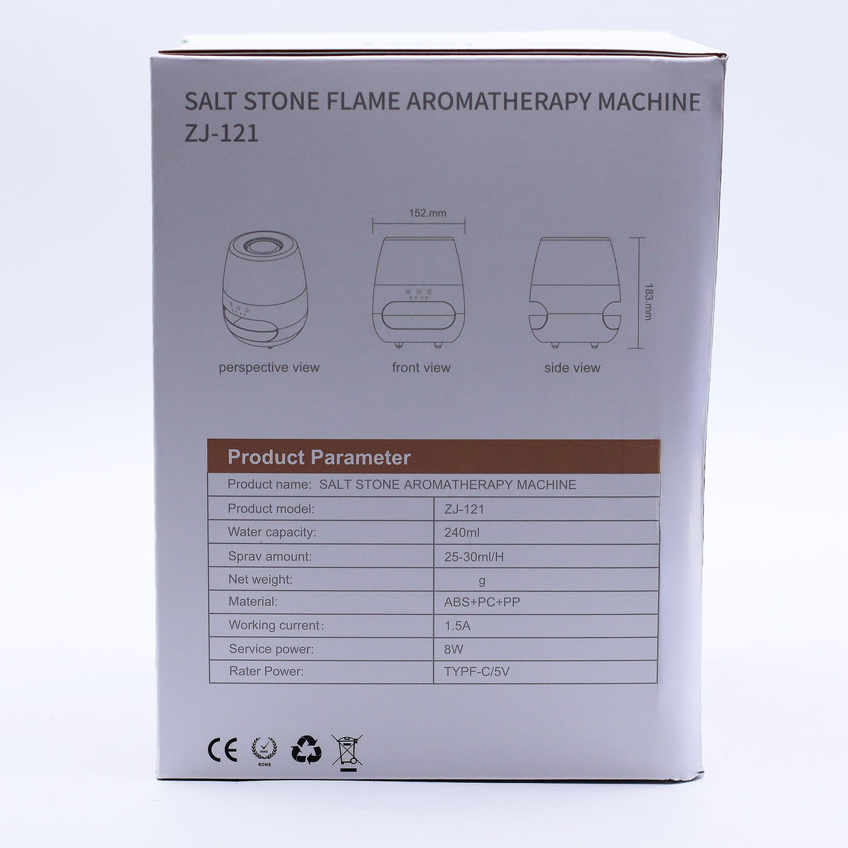 Salt Stone Flame Effect Aroma Diffuser | Colour-Changing LED Wellness Gift