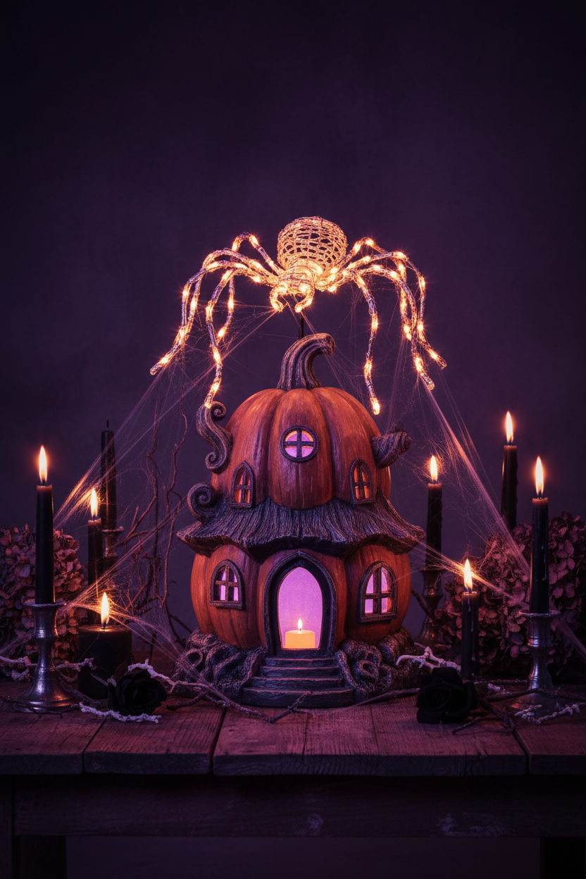 Spooky Spider Pumpkin House Pinterest