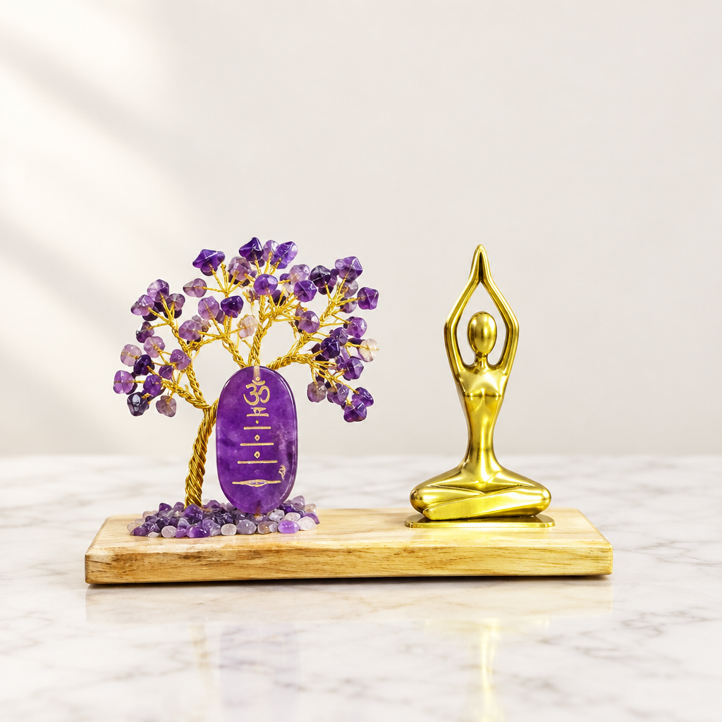 Amethyst Yoga Garden White Background