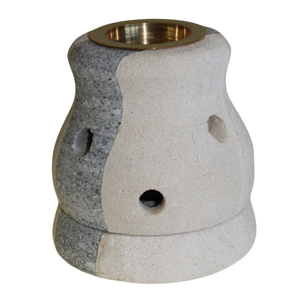 Sandstone & Glass Oil Burner - Sculptural Combo