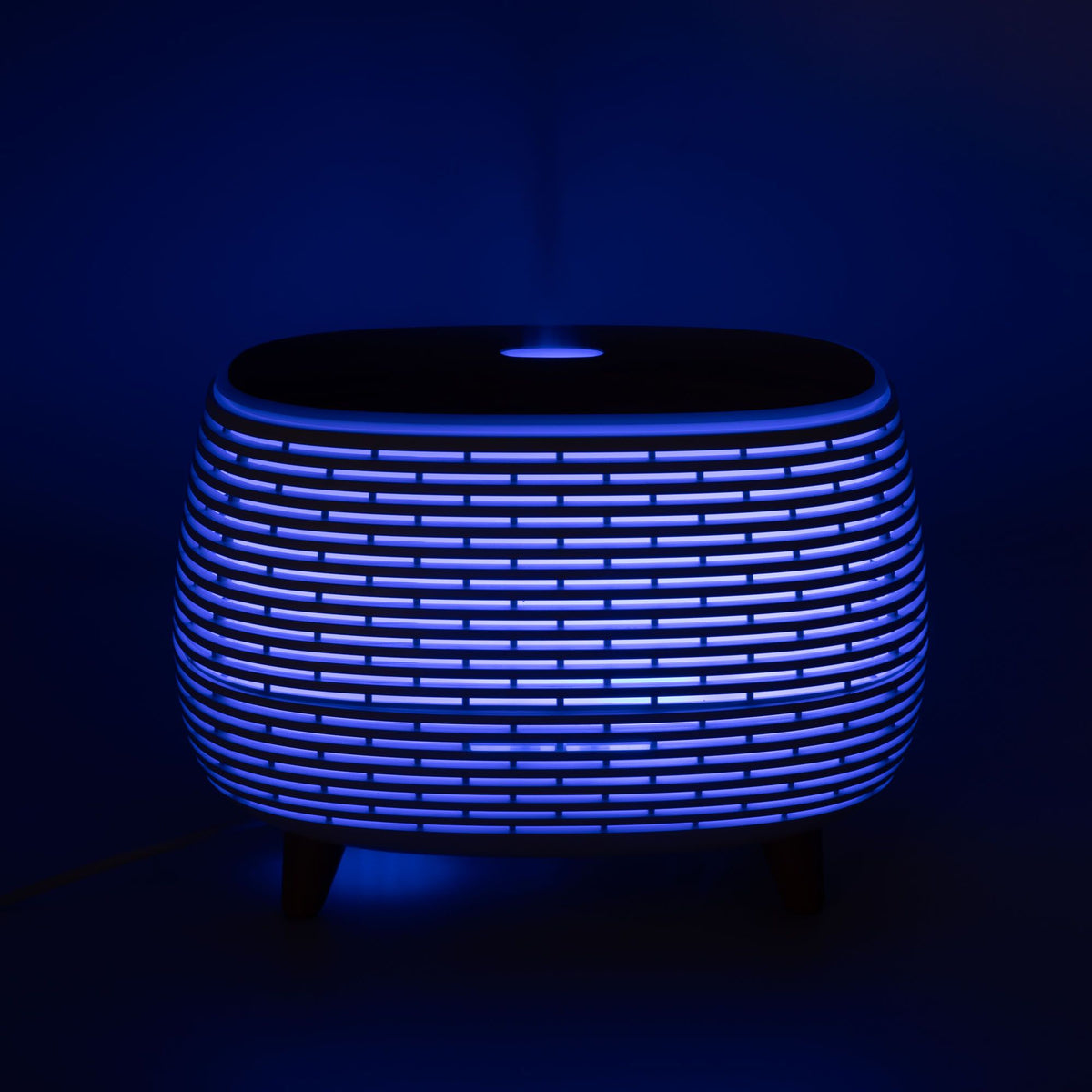 Ribbed Aroma Diffuser with Colour-Changing Light | 400ml Ultrasonic | Remote Control | Aromatherapy Home Gift