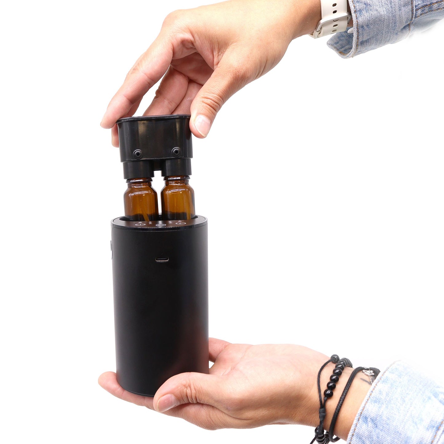Dual Waterless Essential Oil Nebuliser | USB-C Rechargeable Twin Diffuser Gift