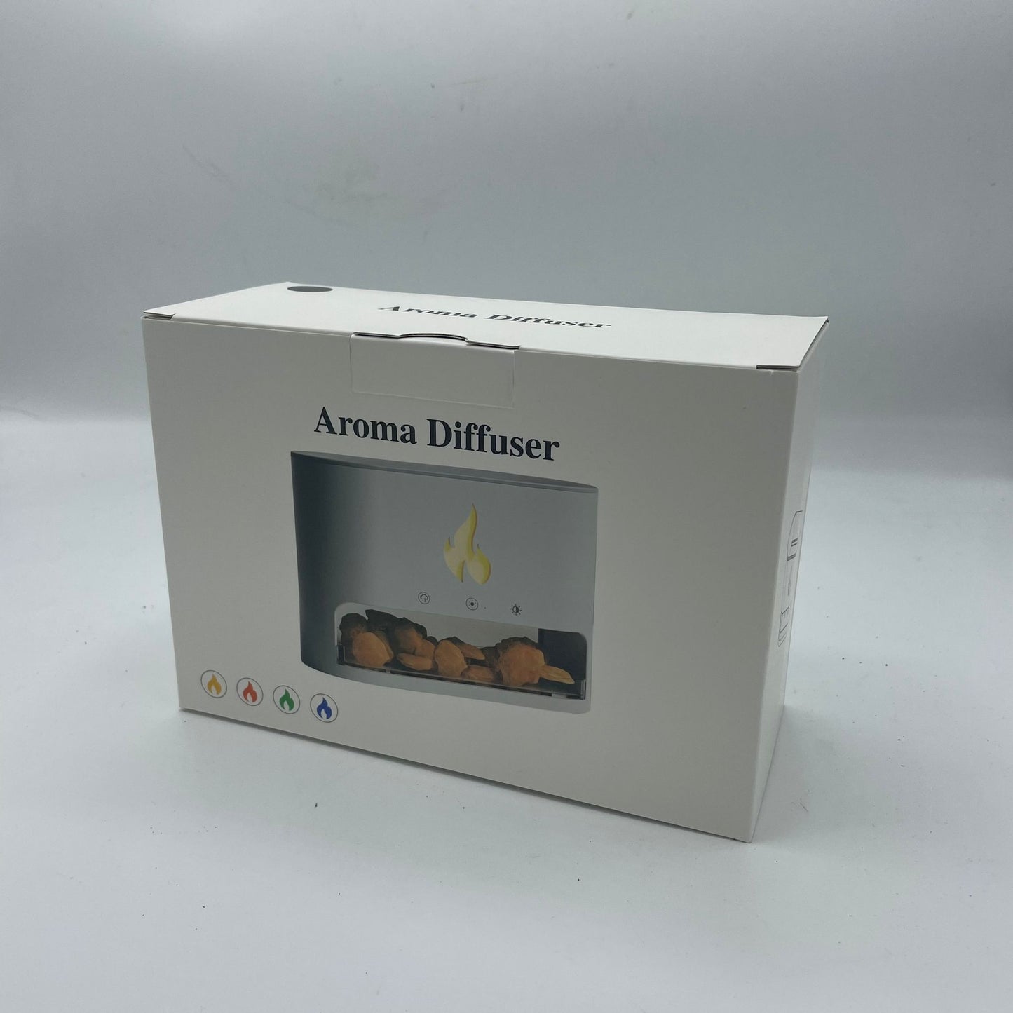 White Blaze Himalayan Salt Aroma Diffuser | USB-C | Flame Effect | Wellness Gift