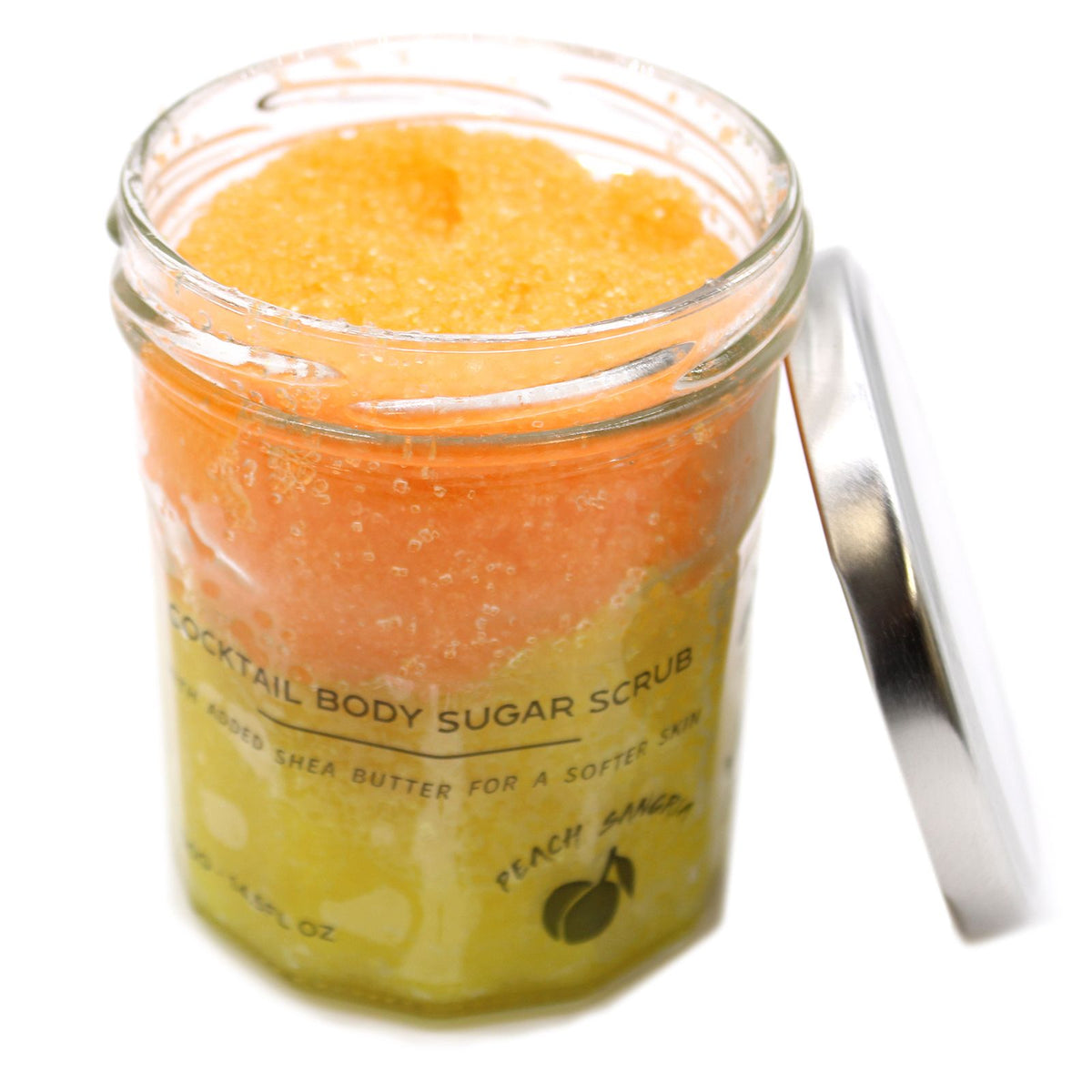 Peach Sangria Fragranced Sugar Body Scrub | 300g | Vegan Exfoliating Skin Gift | Plastic Free UK