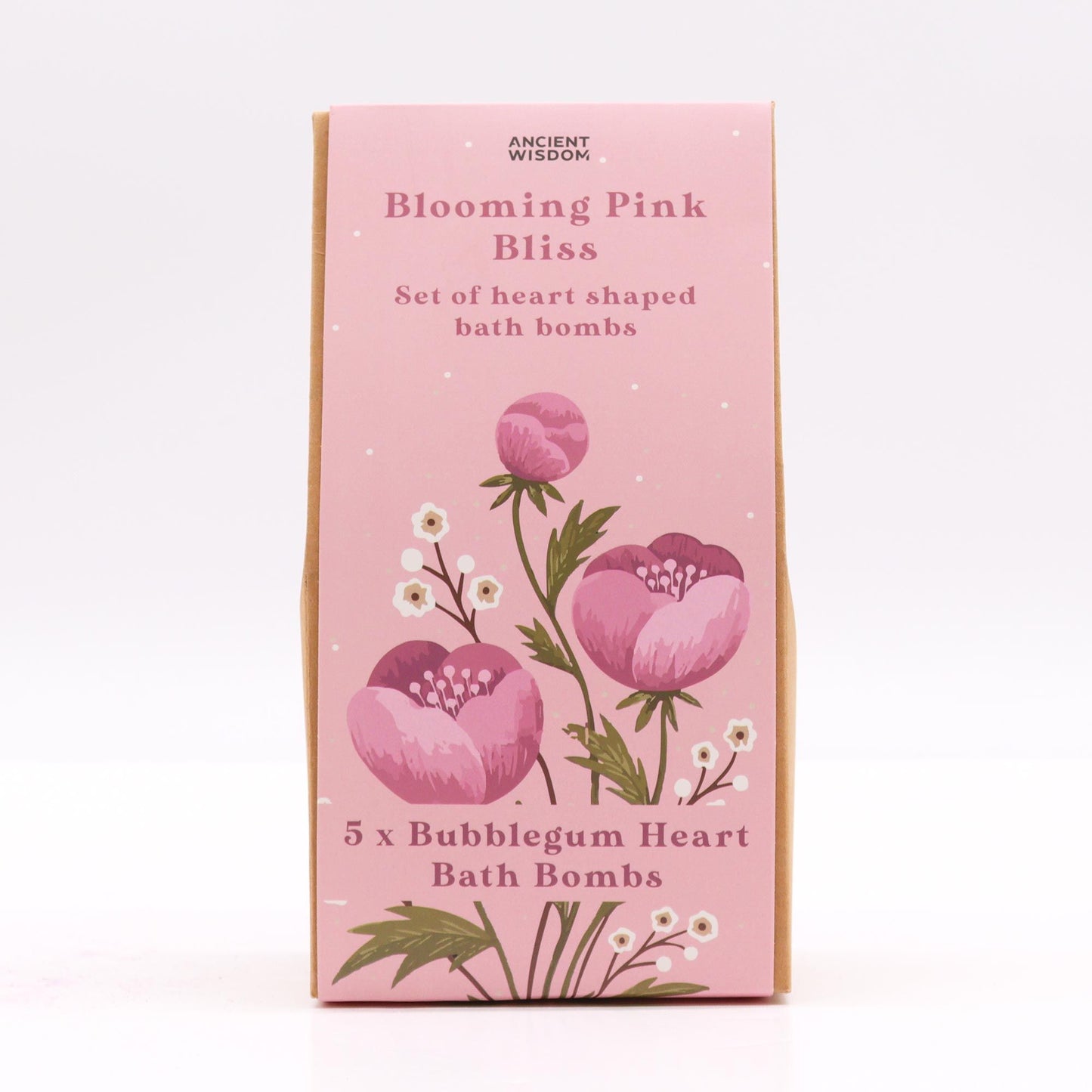 Blooming Pink Bliss Bath Heart Gift Set | Vegan Bath Bombs | Valentine's & Birthday Gift