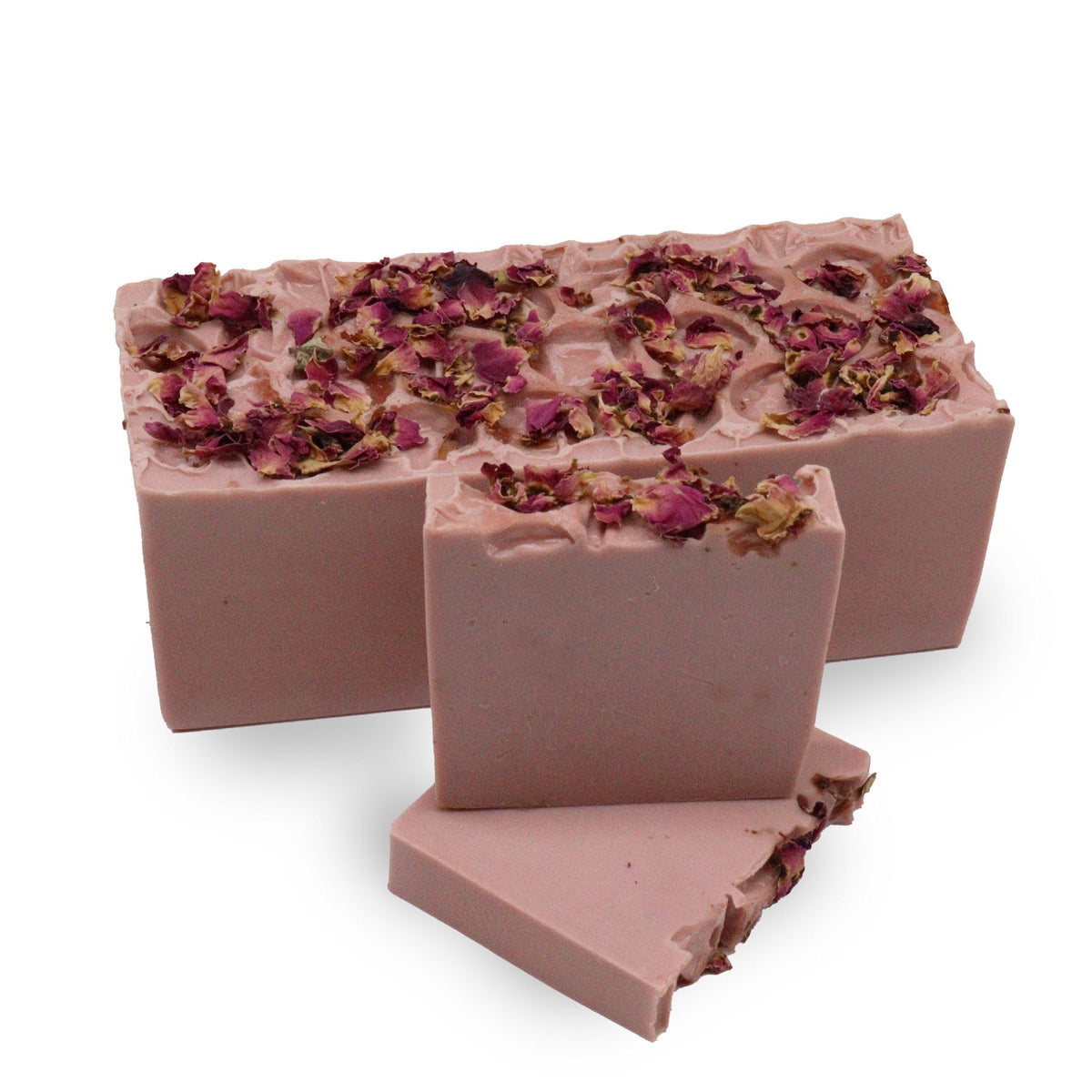 Rose & Vanilla Soap Bars | Pack of 13 | Real Rose Petals | Handmade in the UK | Gift for Her