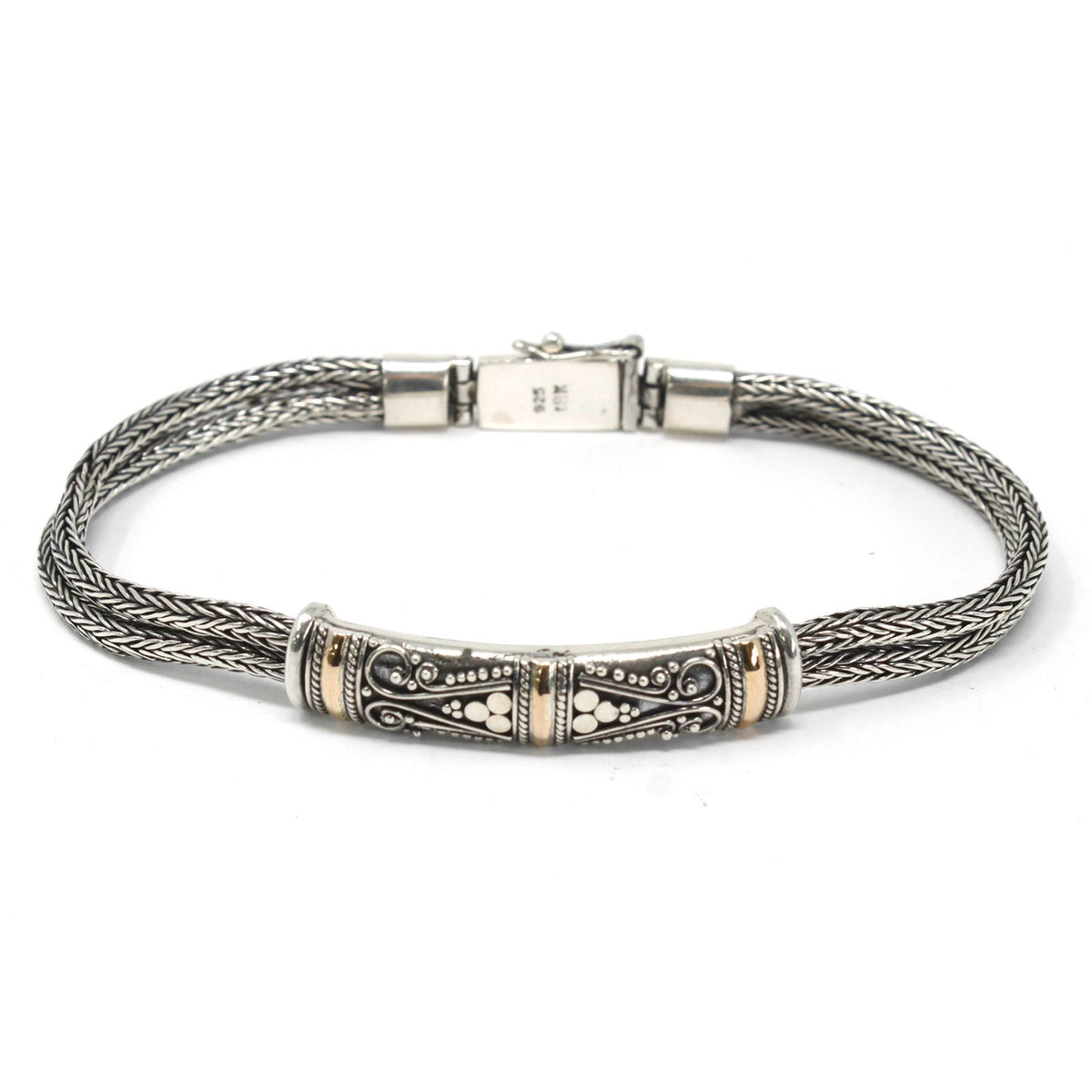 Twin Chain Bracelet — 18k Gold & 925 Silver | Handmade in Indonesia | Unisex