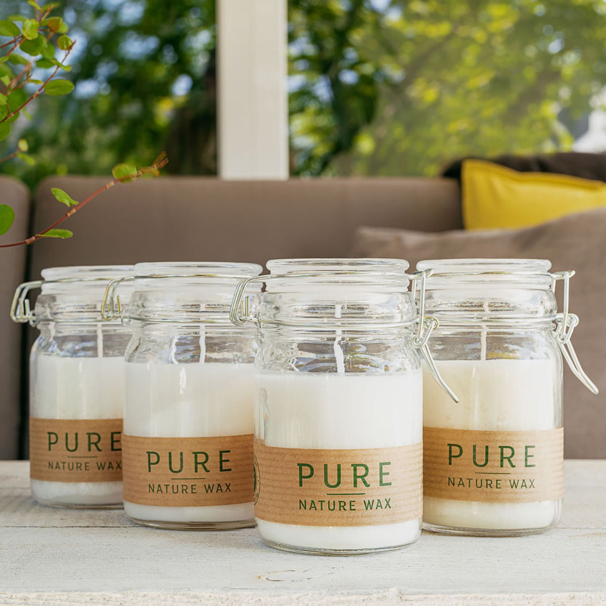 Pure Olive Wax Jar Candle – White | Natural Home Fragrance Gift