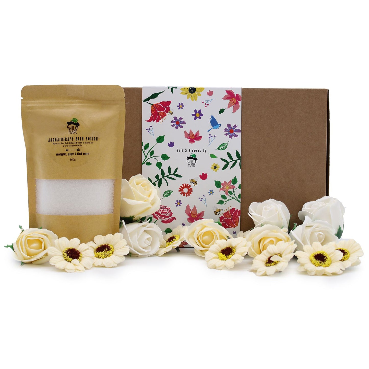 Cold & Flu Salt Soak Gift Set | Eucalyptus, Ginger & Black Pepper | Luxury Wellness Bath Gift