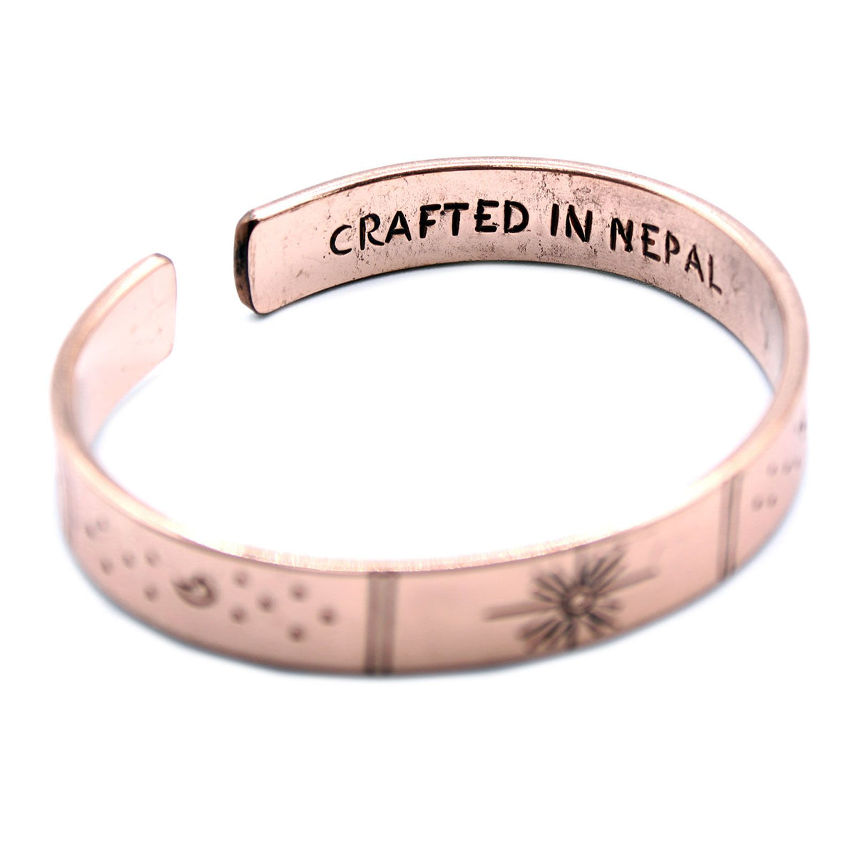 Copper Inspiration Bracelet — Galaxy Design | Handmade in Nepal