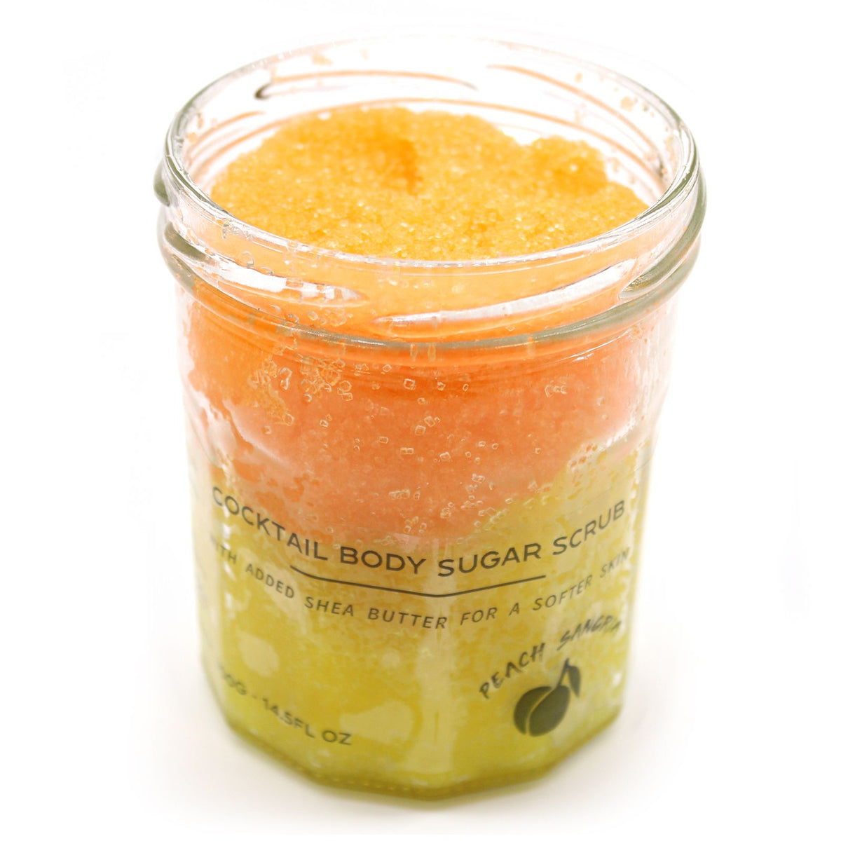 Peach Sangria Fragranced Sugar Body Scrub | 300g | Vegan Exfoliating Skin Gift | Plastic Free UK