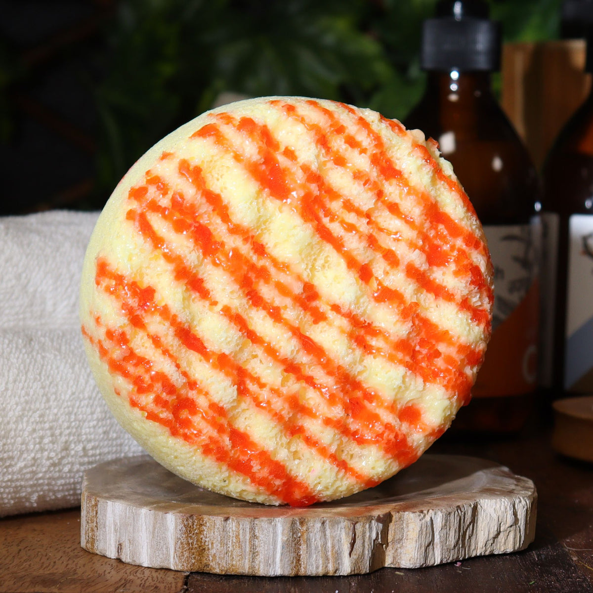 Butter Bubble Soap Sponge | Slice of Sunshine | Shea & Mango Butter | Exfoliating | Handmade in the UK