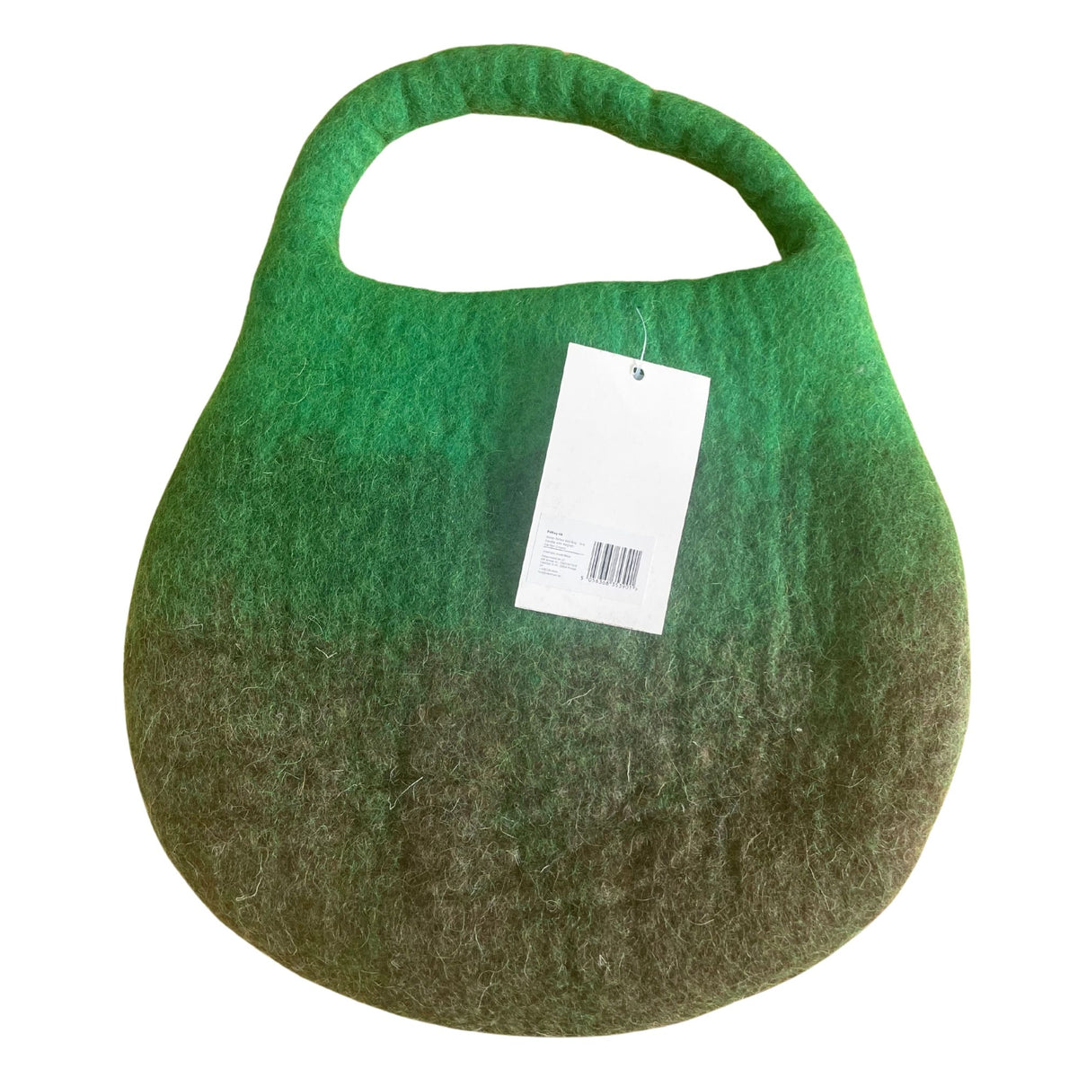 Water Felted Bee Bag — One Handle with Magnet | Garden Greens | Handmade in Nepal