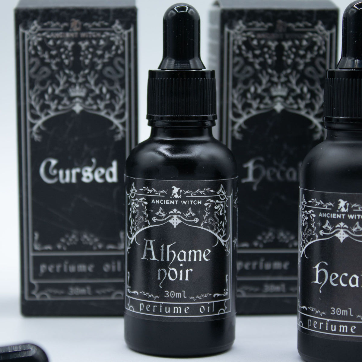 Ancient Witch Athame Noir Perfume Oil | Cool Aromatic Dark Fragrance | Amber & Calm