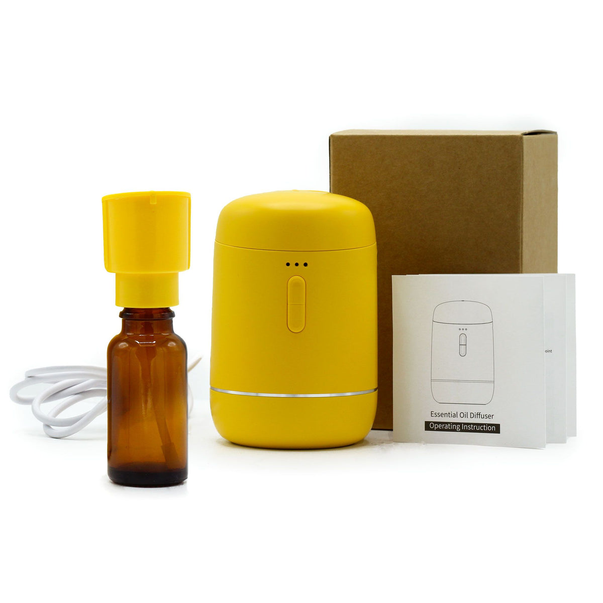 Yellow Rechargeable Essential Oil Diffuser | USB-C Waterless Nebuliser | Sunshine Gift