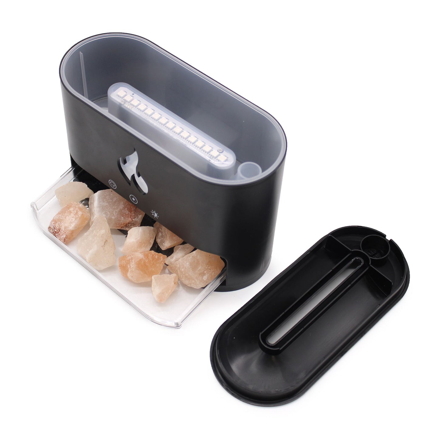 White Blaze Himalayan Salt Aroma Diffuser | USB-C | Flame Effect | Wellness Gift