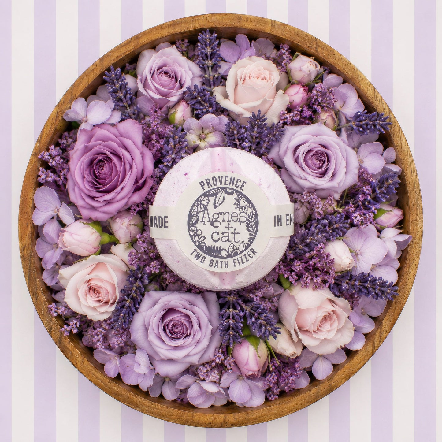 Agnes & Cat Secret Garden Bath Fizzer Gift Set | 3 Large Fizzers | Luxury Vegan Floral Bath Gift