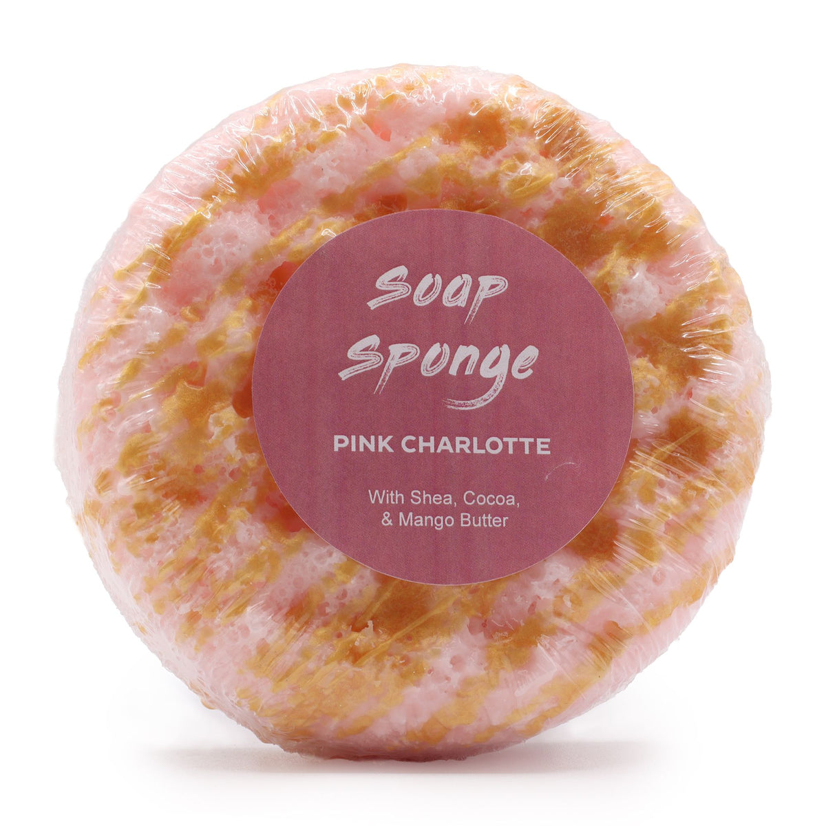 Butter Bubble Soap Sponge | Pink Charlotte | Shea & Mango Butter | Exfoliating | Handmade in the UK