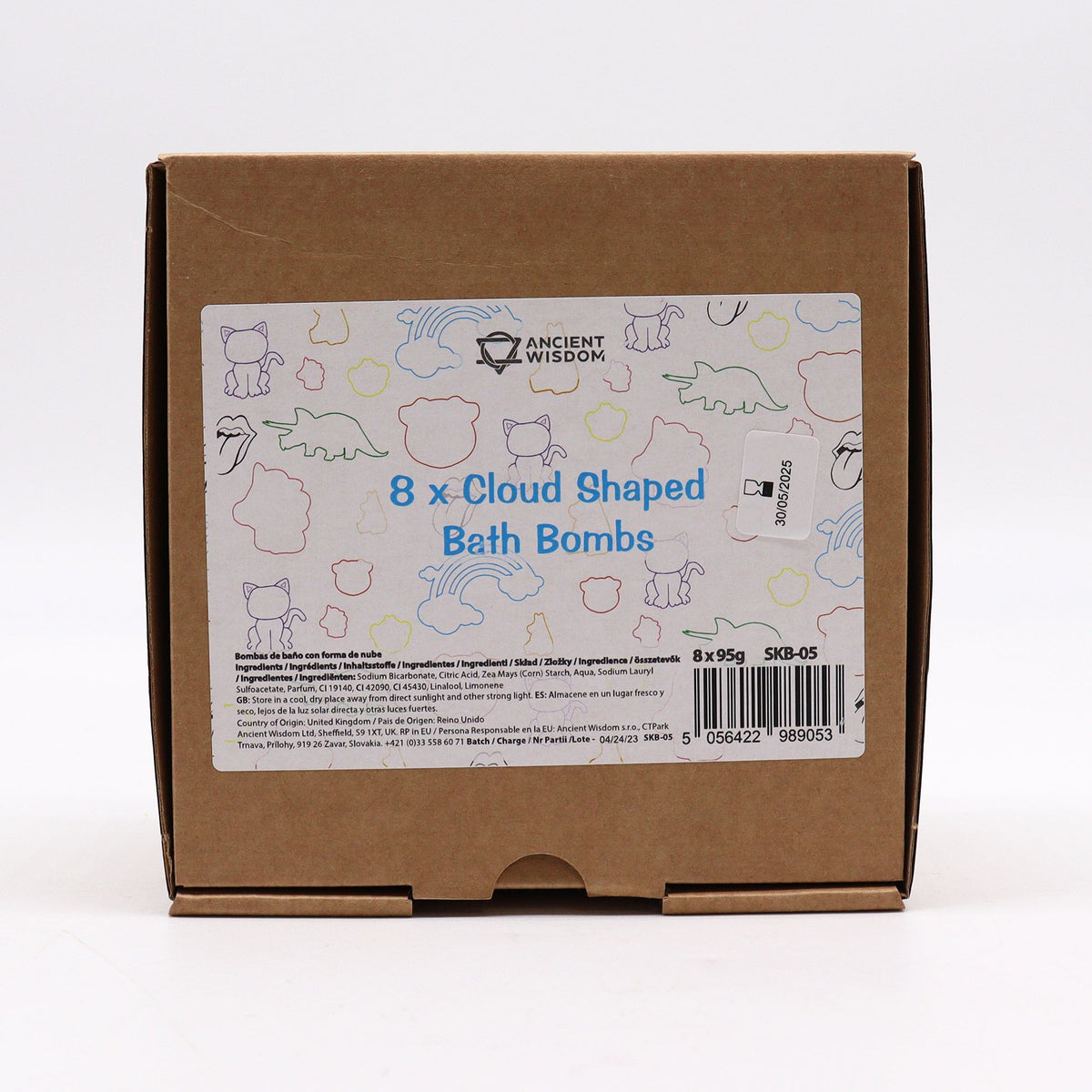 Cloud Bath Bomb | Mango | 95g | Fun Vegan Tropical Bath Gift | Handmade in UK | Stocking Filler