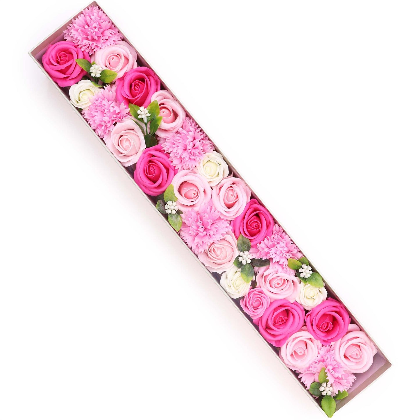 Baby Blessings Pink Soap Flower Extra Long Gift Box | Baby Shower Gift | Amber & Calm