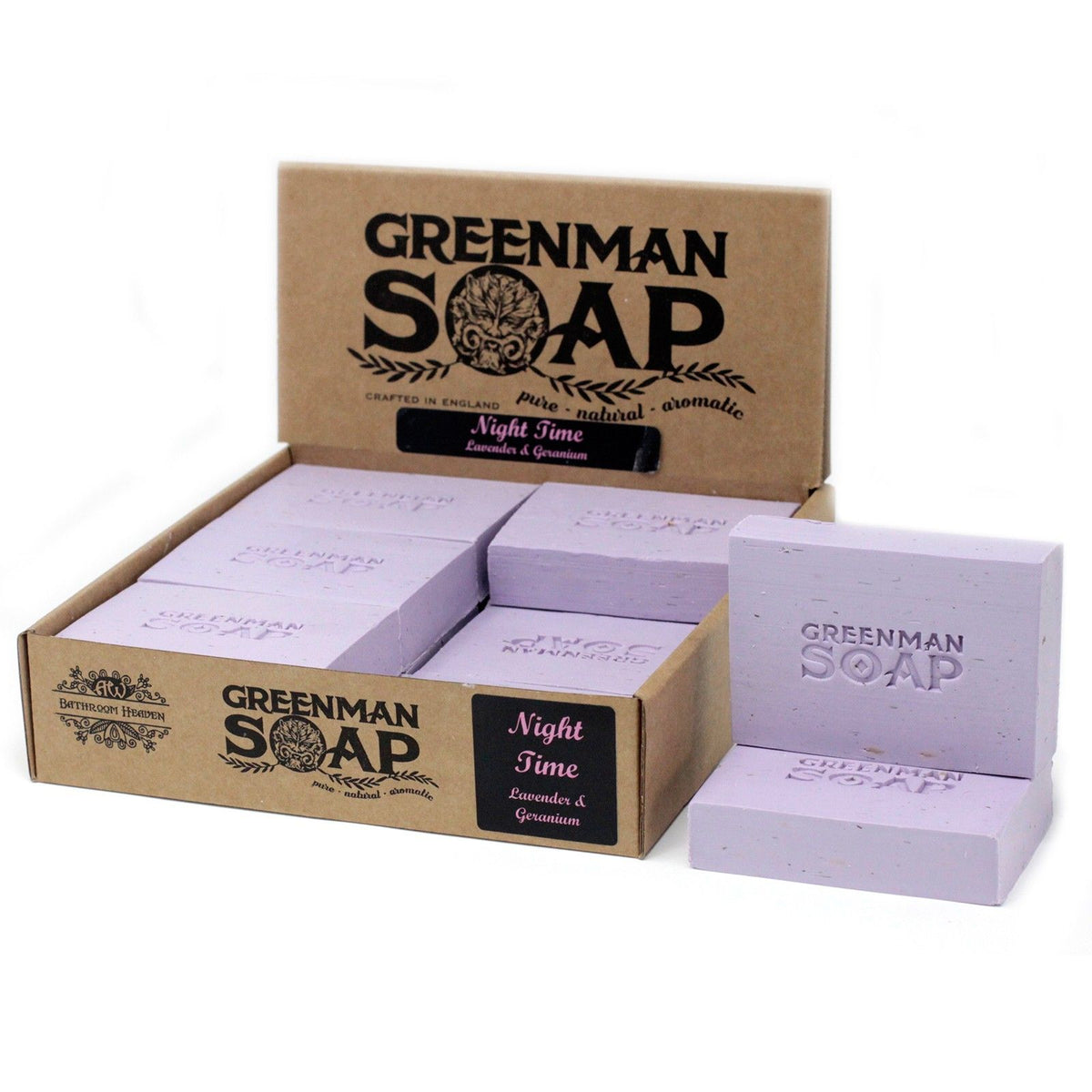Lavender & Geranium Handmade Soap Slice 100g | Natural Botanical | SLS Free Wellness Gift