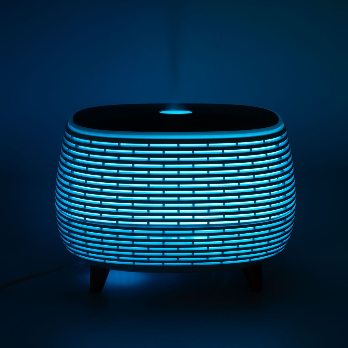 Ribbed Aroma Diffuser with Colour-Changing Light | 400ml Ultrasonic | Remote Control | Aromatherapy Home Gift