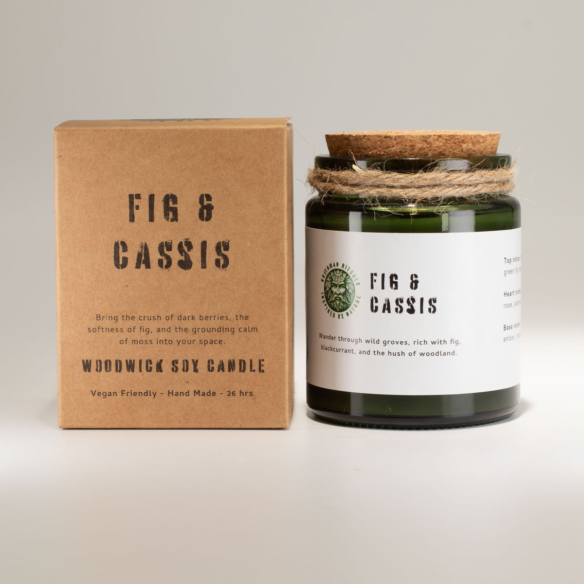 Fig & Cassis Woodwick Soy Candle | Sage & Mintwood Natural Home Fragrance Gift
