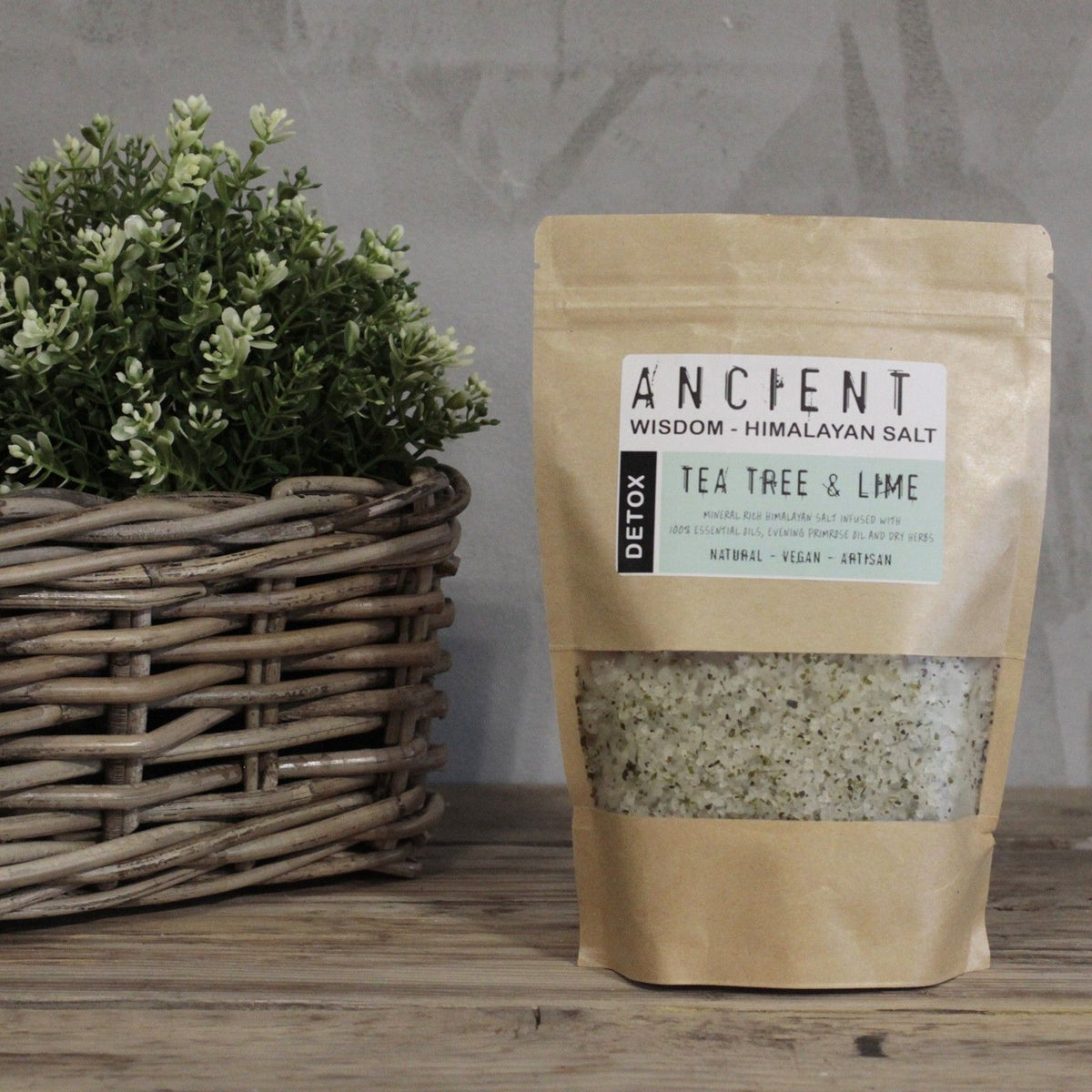 Detox Himalayan Bath Salt Blend 500g | Tea Tree, Lime & Evening Primrose | Aromatherapy Bath Gift