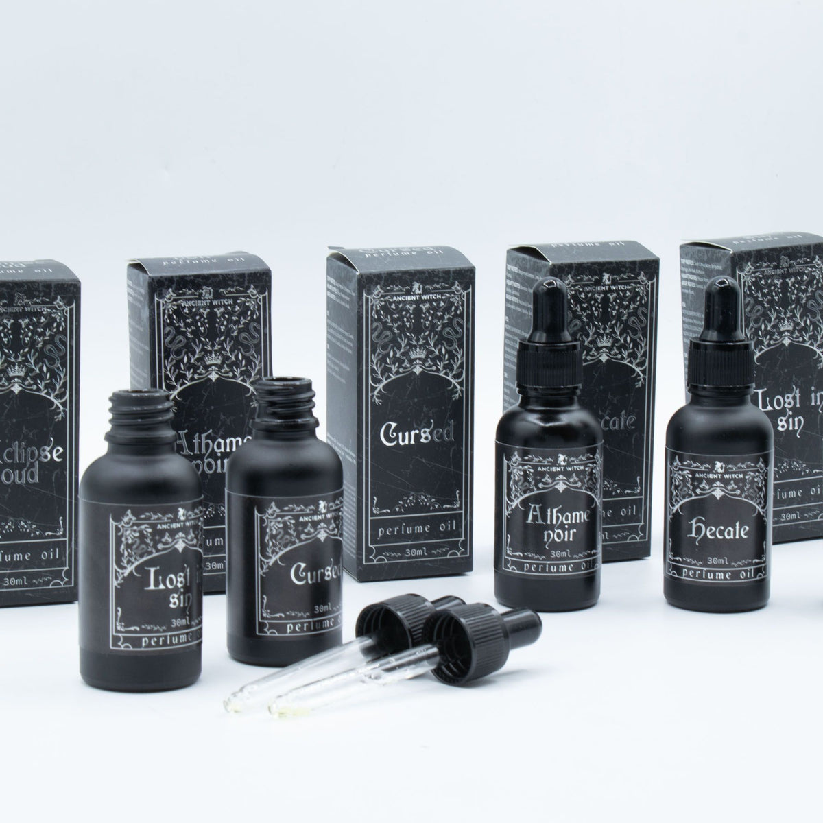 Ancient Witch Athame Noir Perfume Oil | Cool Aromatic Dark Fragrance | Amber & Calm