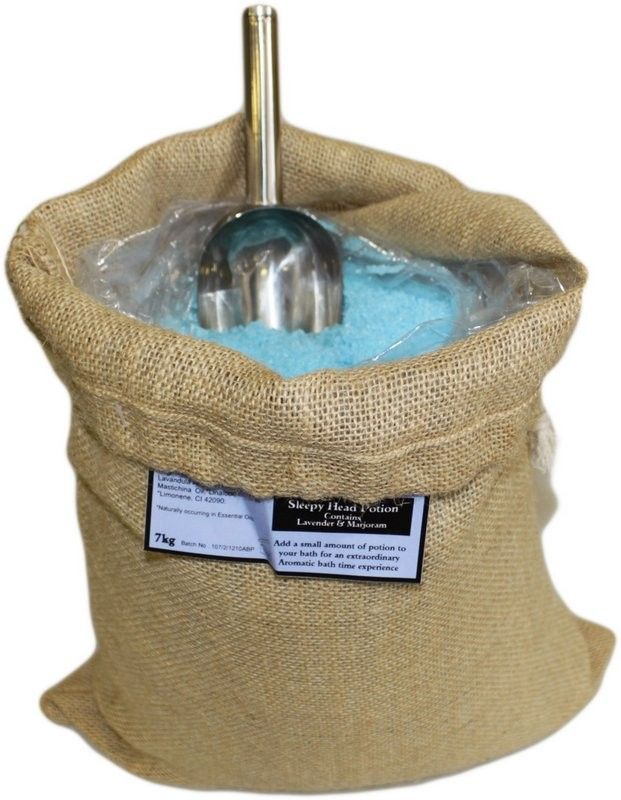 Sleepy Head Bath Potion | 7kg Hessian Sack | Sleep & Relaxation Aromatherapy Bath Soak | Made in UK