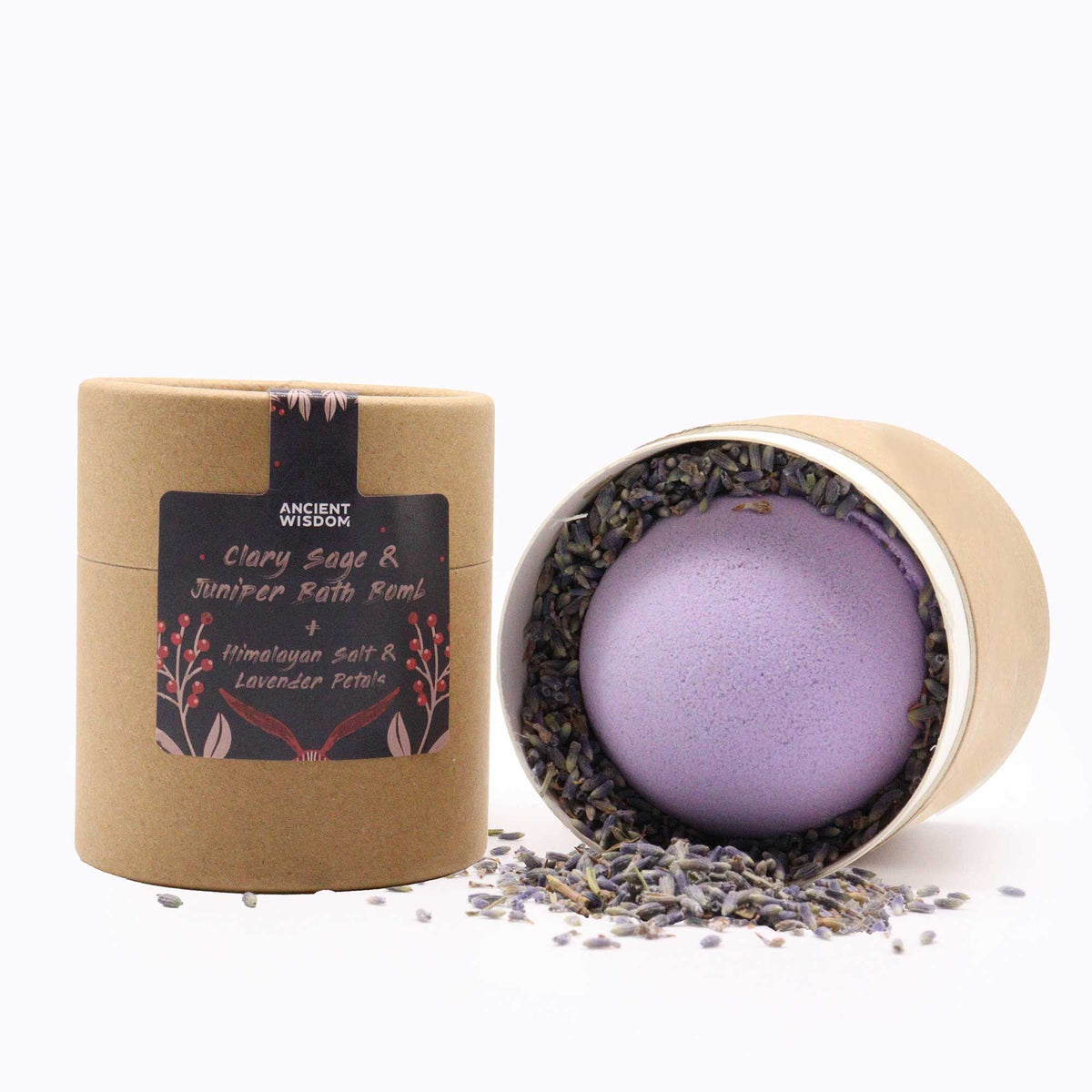 Enchanting Heart Heaven Aromatherapy Bath Set | Clary Sage & Juniper Bath Bomb | Himalayan Salt | Lavender Petals | Vegan Gift