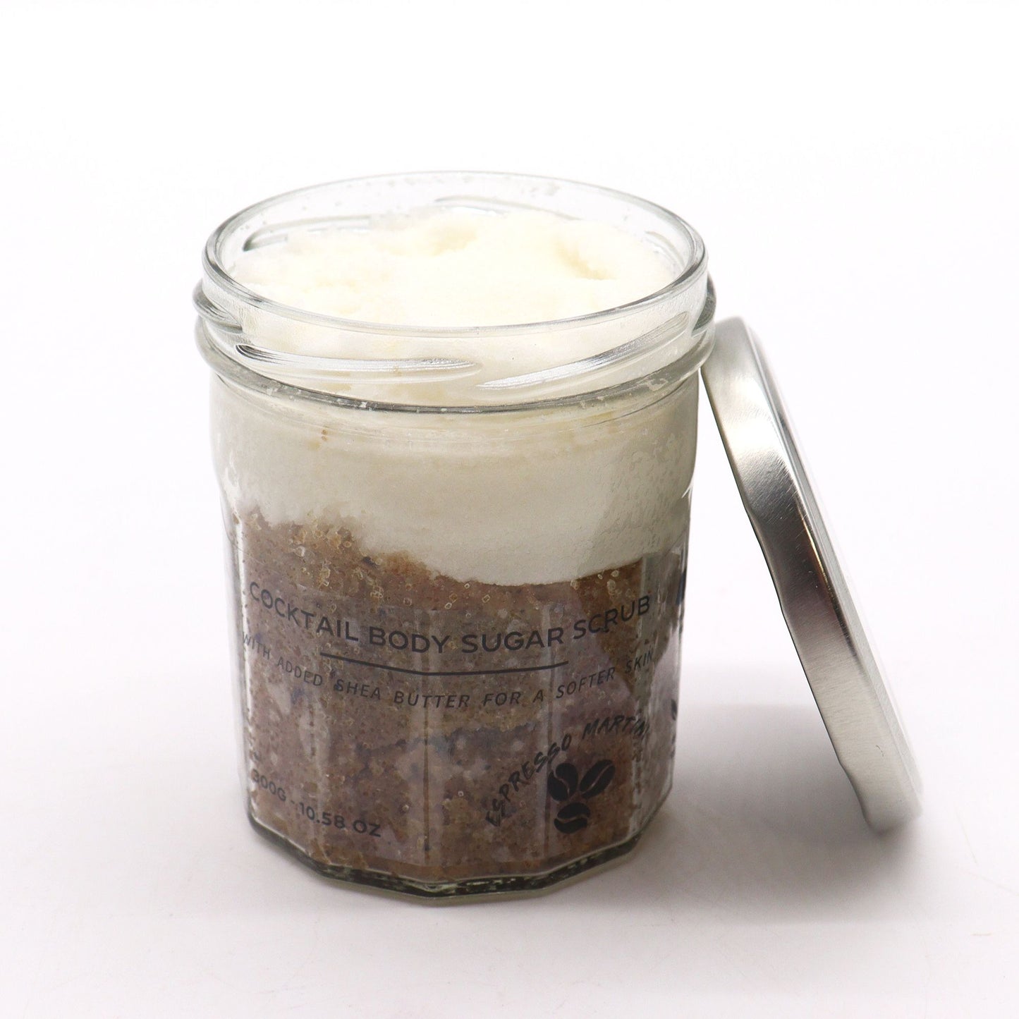 Espresso Martini Fragranced Sugar Body Scrub | 300g | Vegan Exfoliating Coffee Skin Gift | Plastic Free