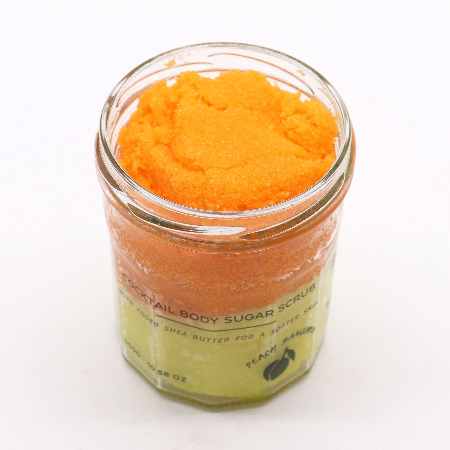 Peach Sangria Fragranced Sugar Body Scrub | 300g | Vegan Exfoliating Skin Gift | Plastic Free UK