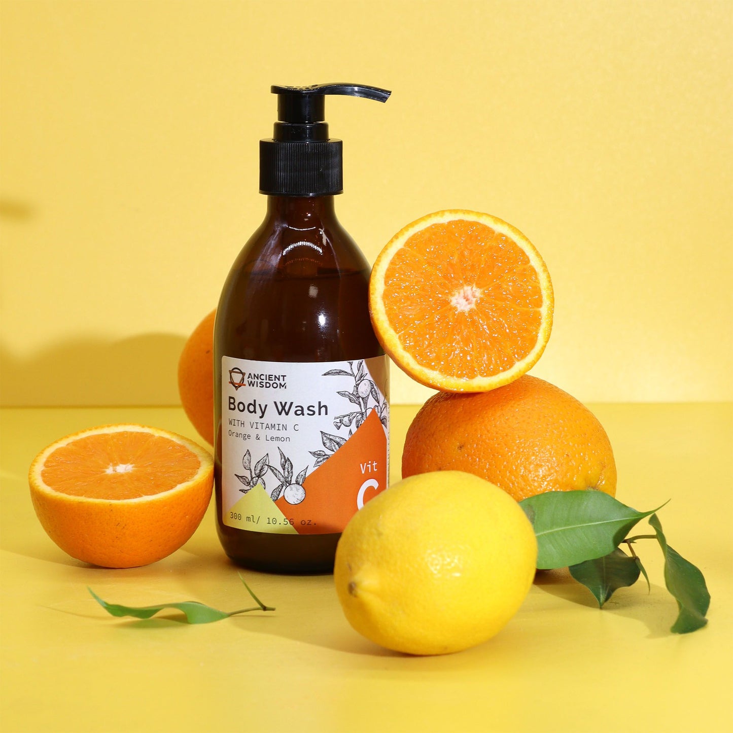 Vitamin C Aromatherapy Body Wash | Orange & Lemon | 300ml | Amber & Calm