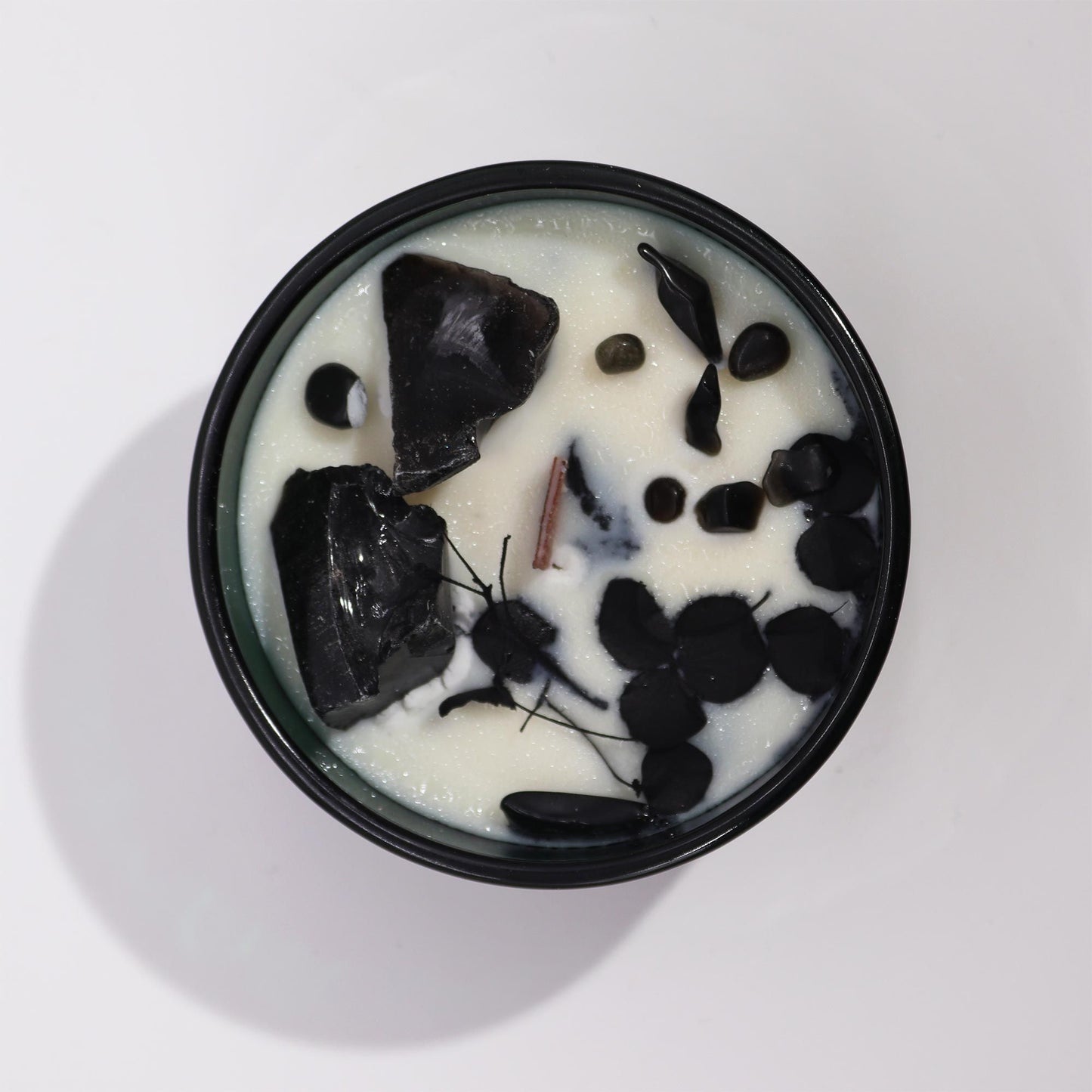 Knight of Swords Crystal Magic Candle | Cedar Castle | Black Obsidian | Tarot Candle Gift