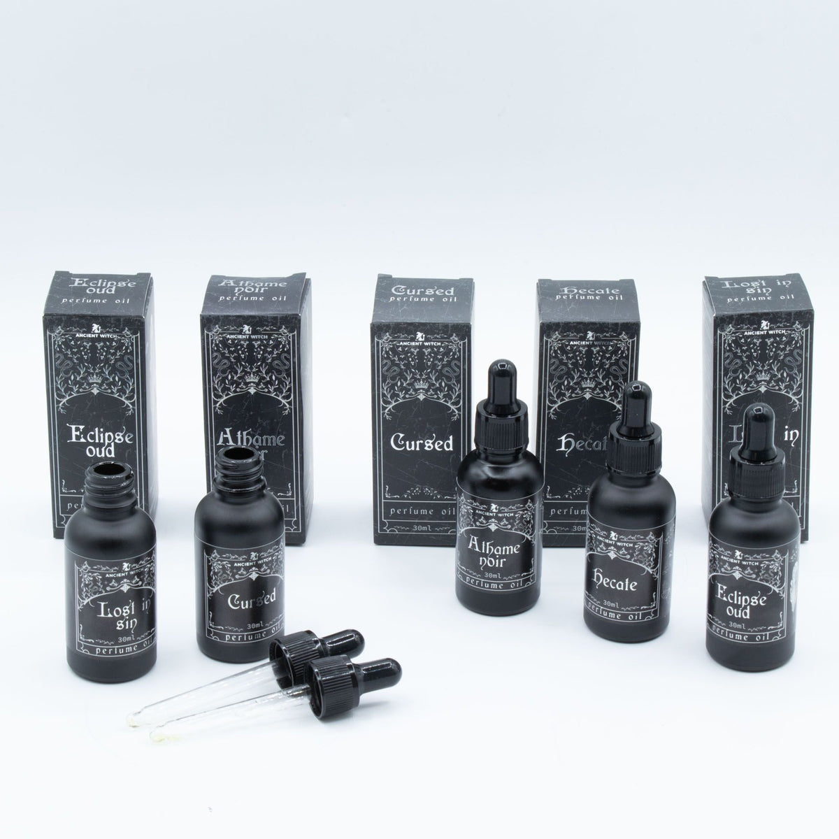 Ancient Witch Athame Noir Perfume Oil | Cool Aromatic Dark Fragrance | Amber & Calm