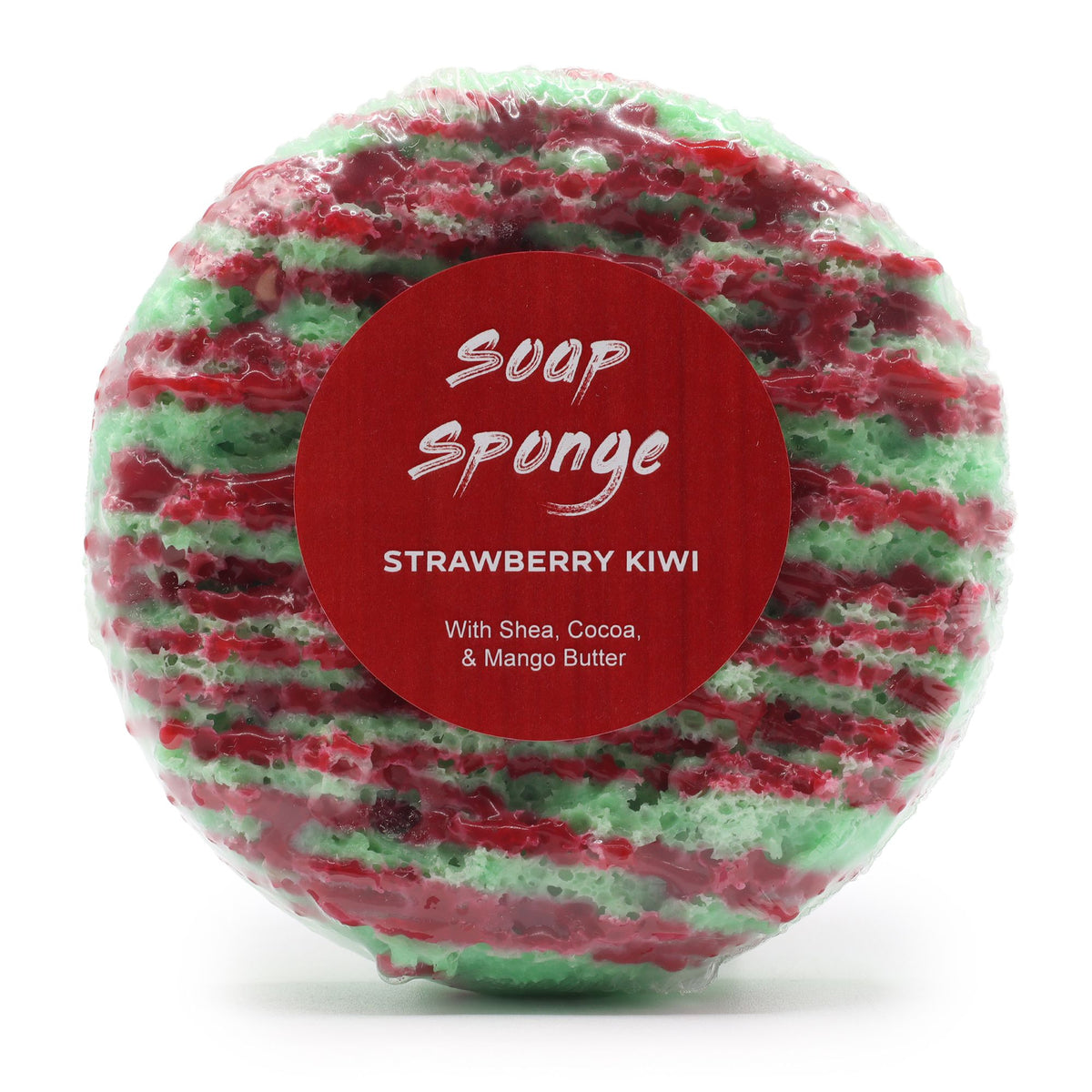 Butter Bubble Soap Sponge | Strawberry Kiwi | Shea & Mango Butter | Exfoliating | Handmade in the UK